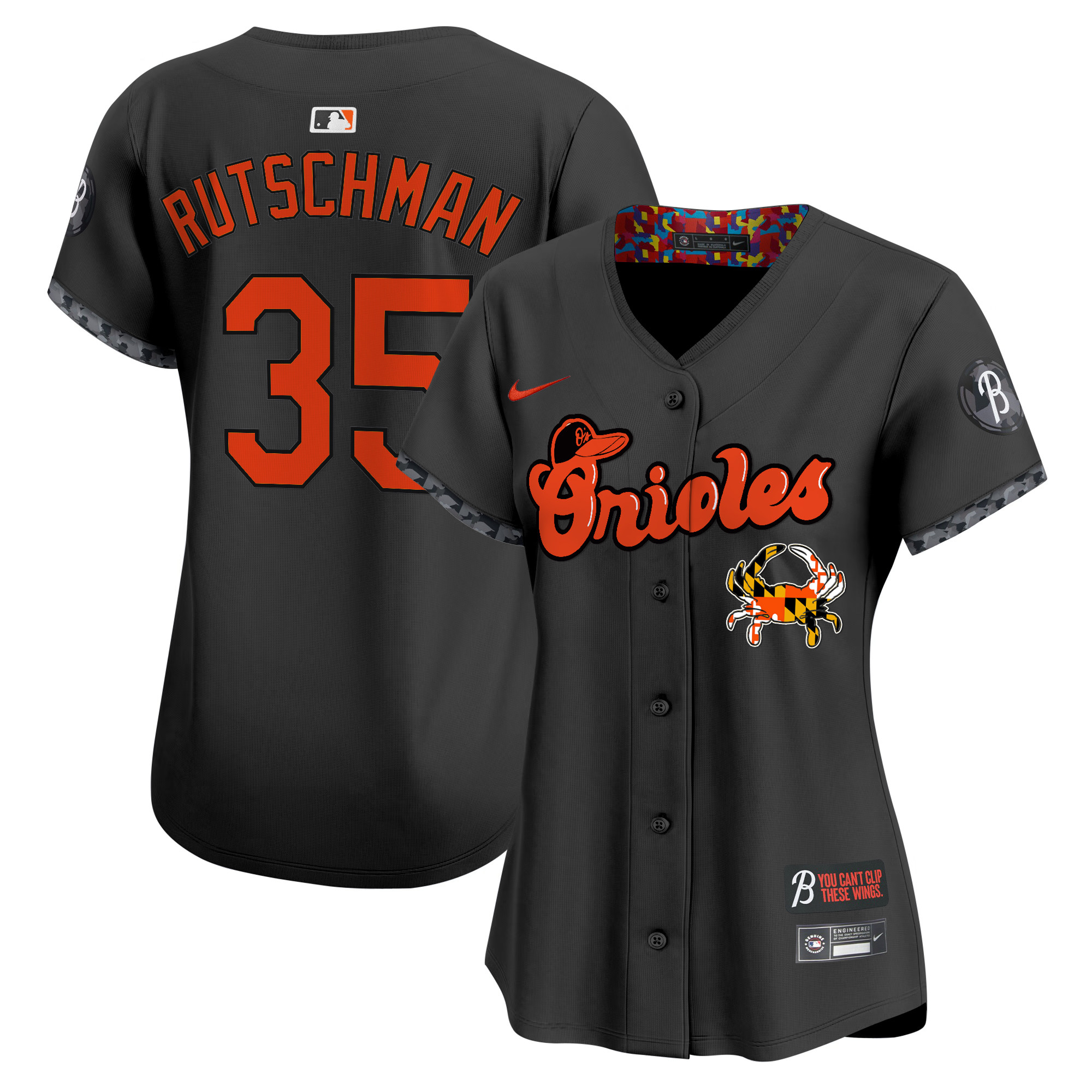 Women's Baltimore Orioles Maryland Blue Crab Vapor Premier Limited Jersey - All Stitched