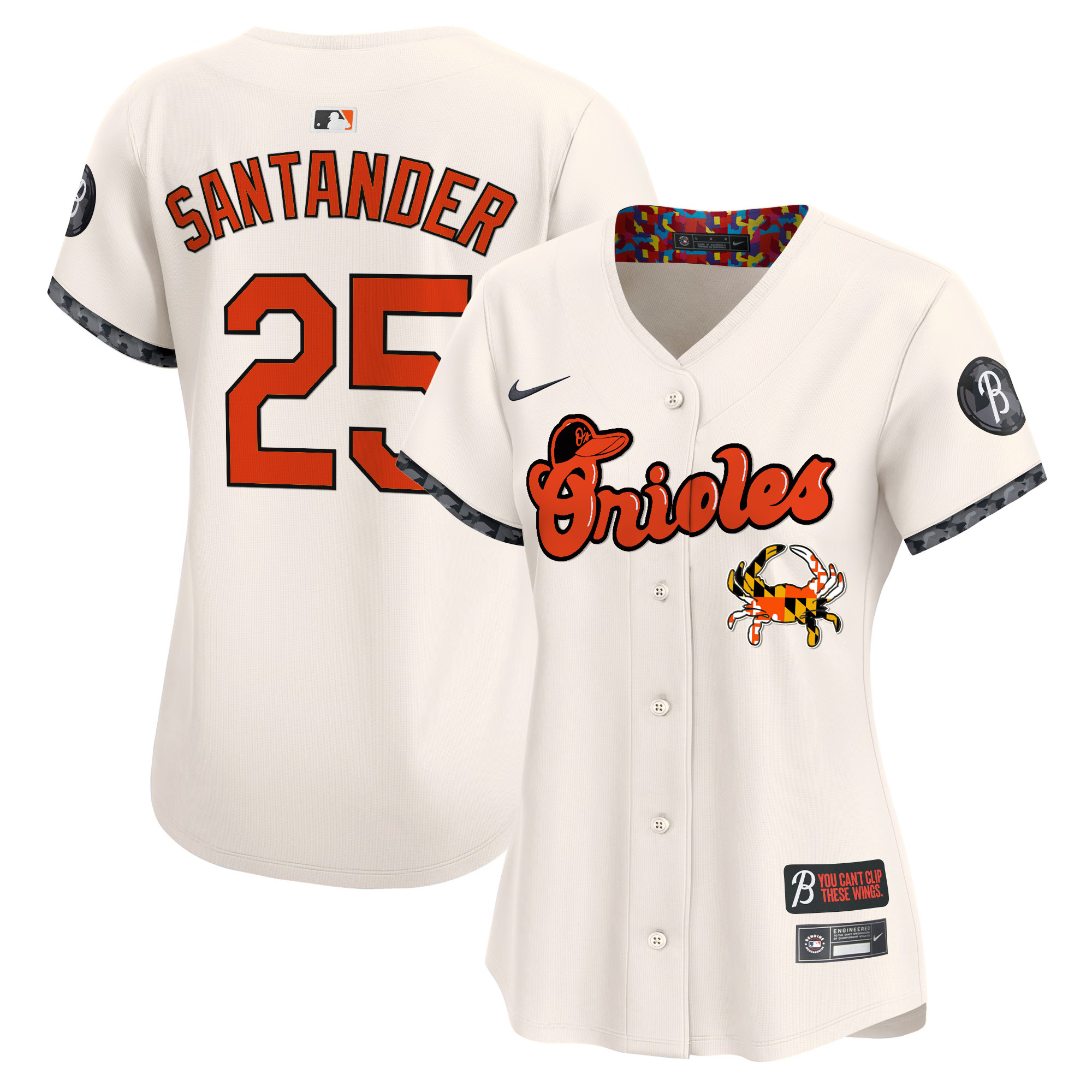 Women's Baltimore Orioles Maryland Blue Crab Vapor Premier Limited Jersey - All Stitched