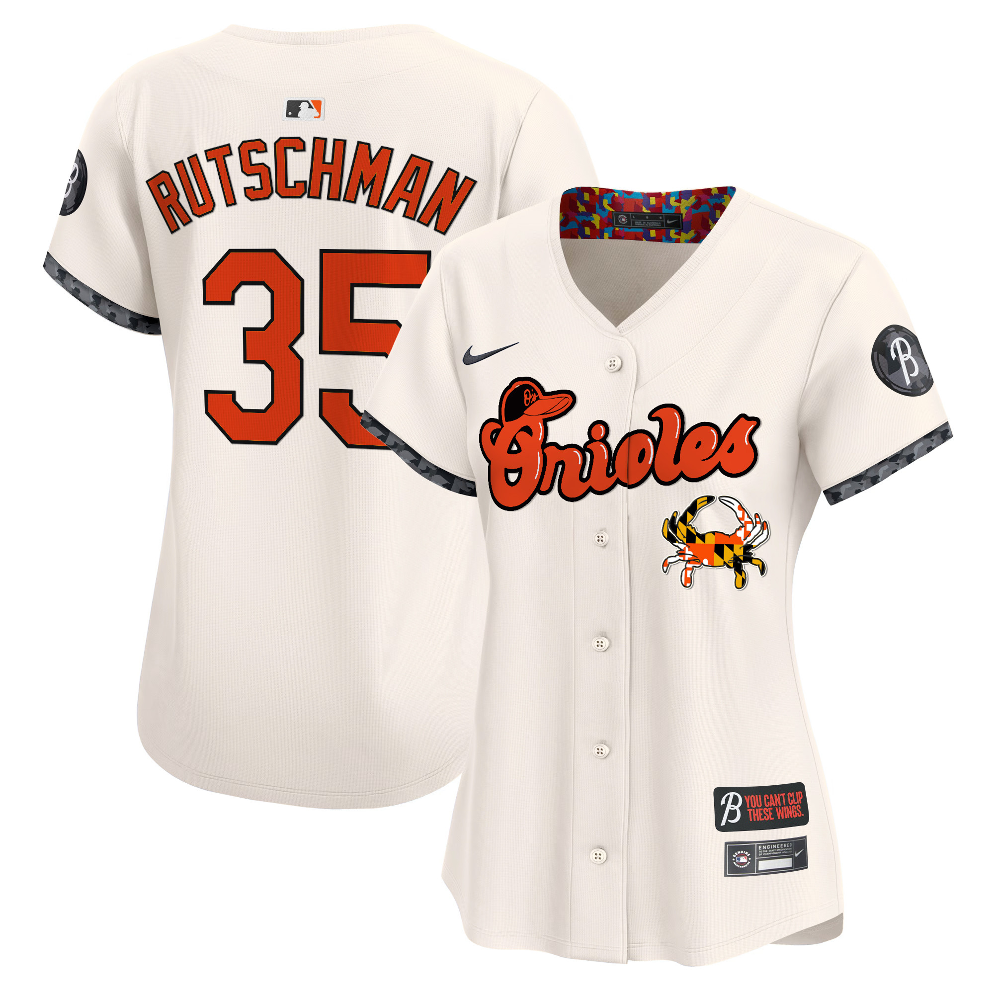 Women's Baltimore Orioles Maryland Blue Crab Vapor Premier Limited Jersey - All Stitched