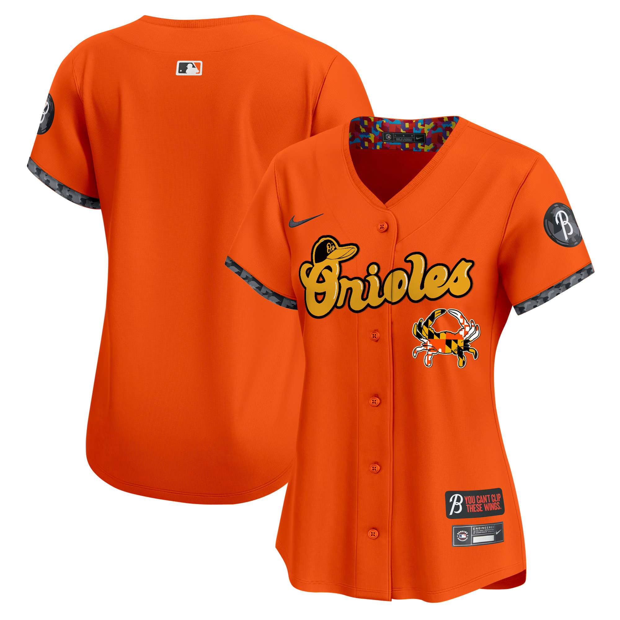 Women's Baltimore Orioles Maryland Blue Crab Vapor Premier Limited Jersey - All Stitched