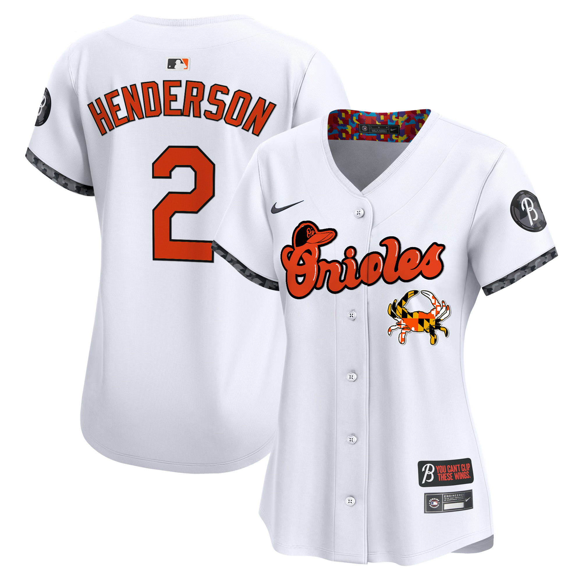 Women's Baltimore Orioles Maryland Blue Crab Vapor Premier Limited Jersey - All Stitched