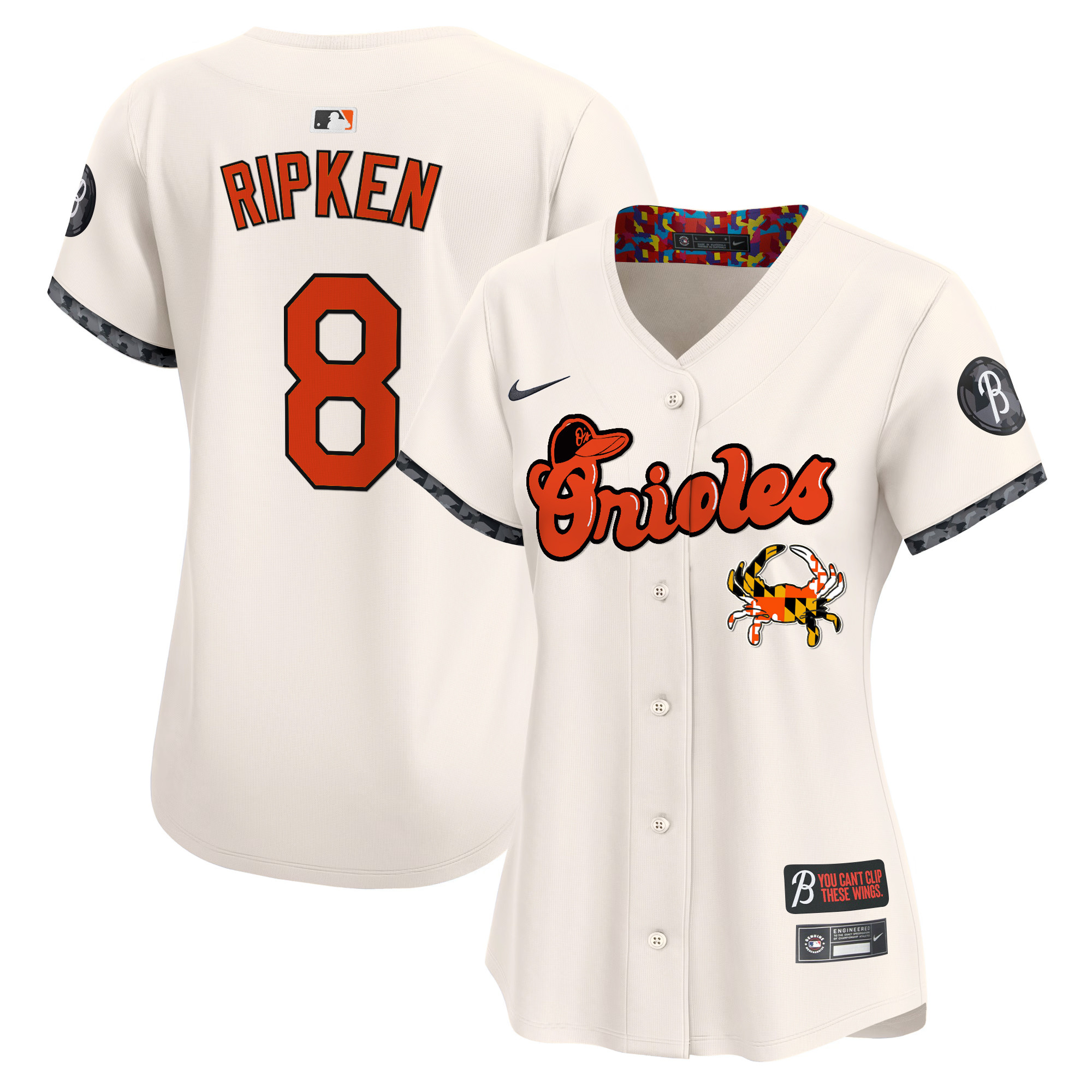 Women's Baltimore Orioles Maryland Blue Crab Vapor Premier Limited Jersey - All Stitched