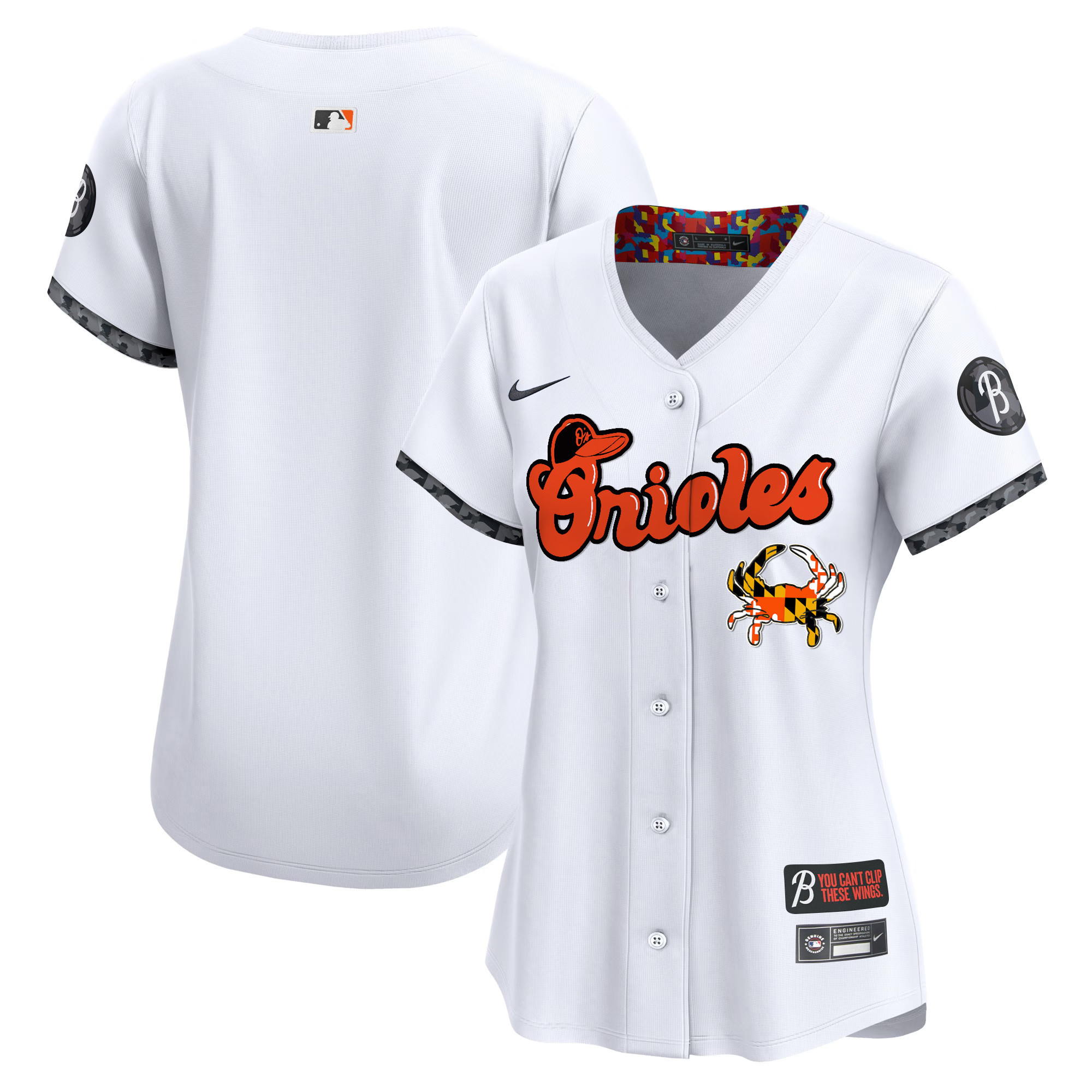 Women's Baltimore Orioles Maryland Blue Crab Vapor Premier Limited Jersey - All Stitched