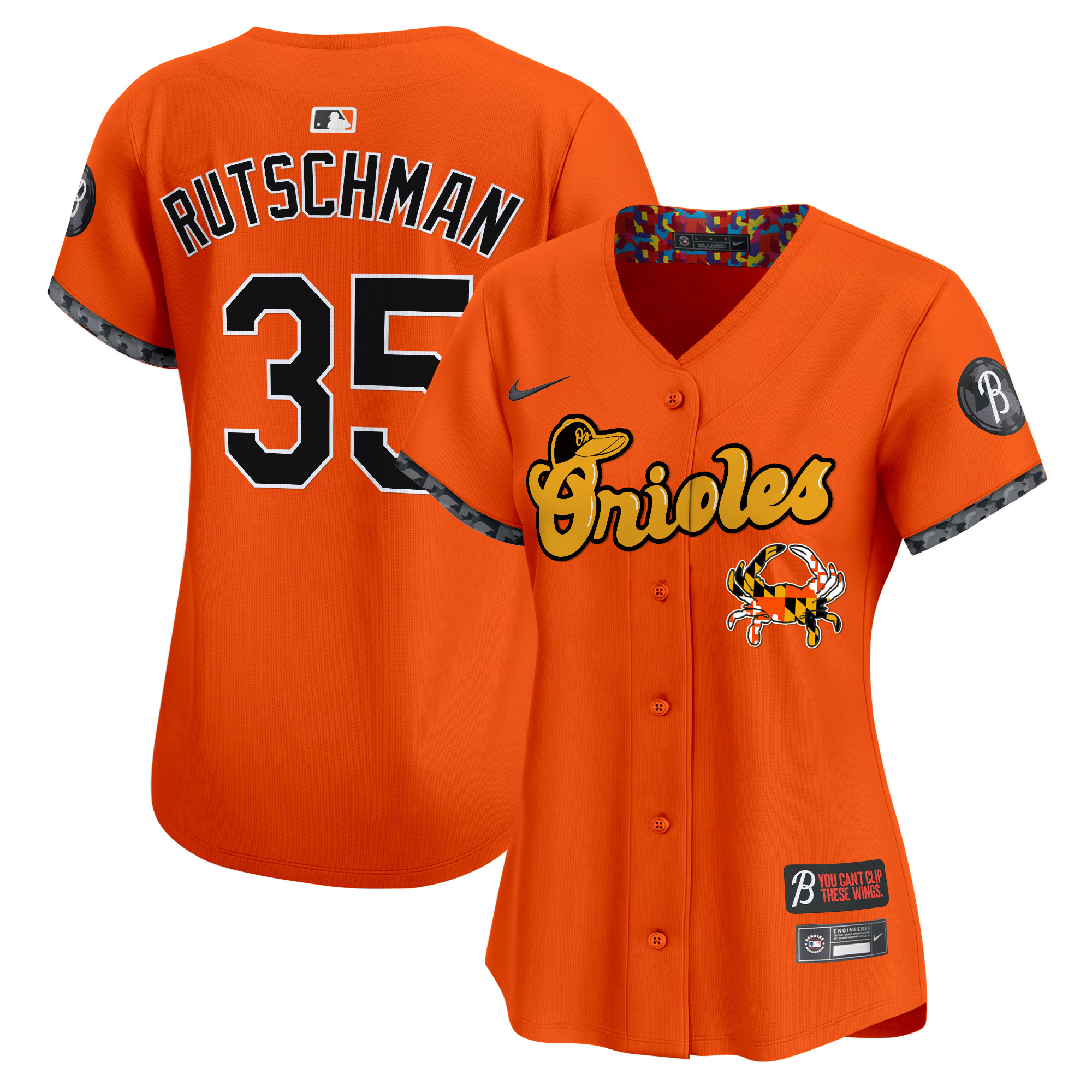 Women's Baltimore Orioles Maryland Blue Crab Vapor Premier Limited Jersey - All Stitched