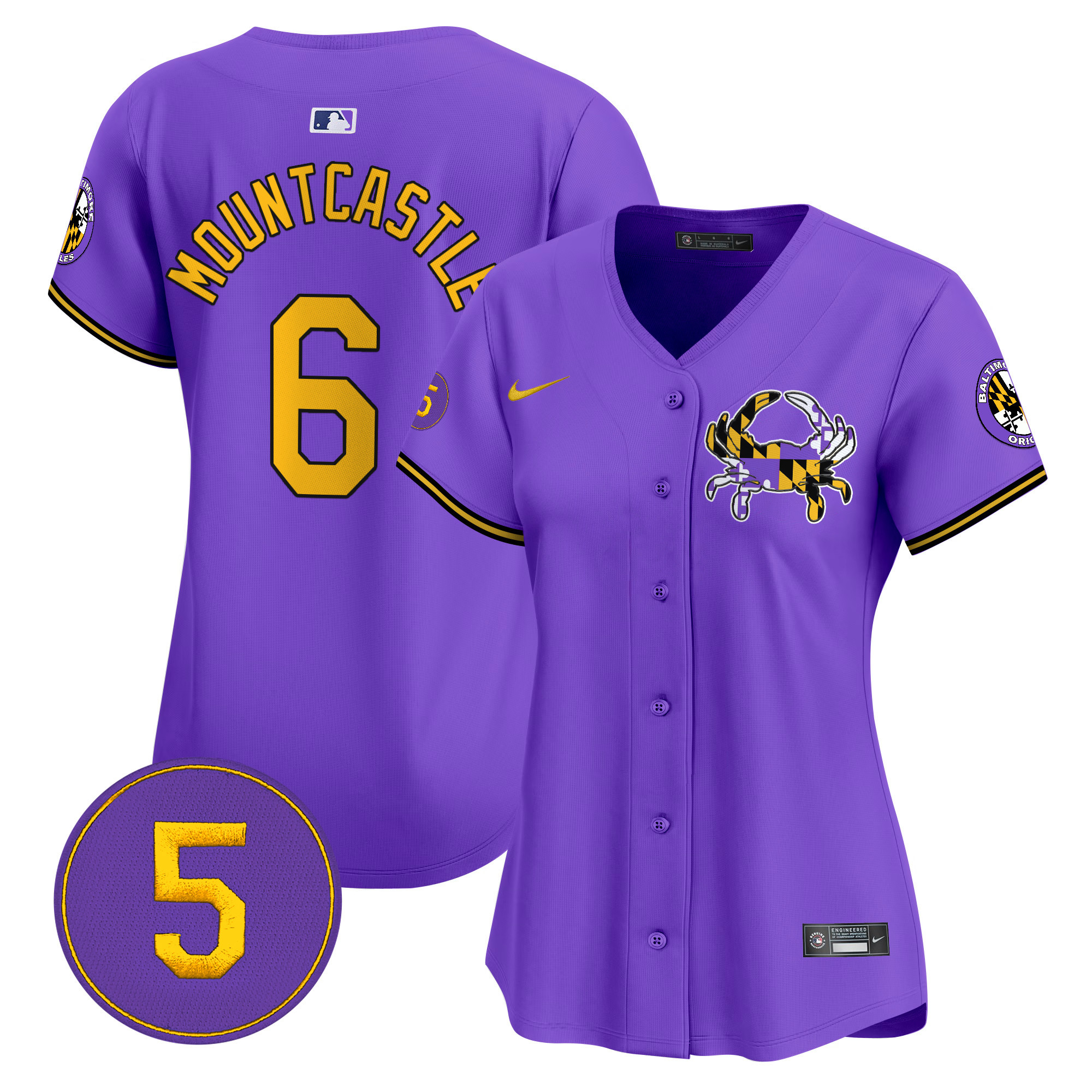 Women’s Baltimore Orioles Purple Vapor Premier Limited Jersey - All Stitched
