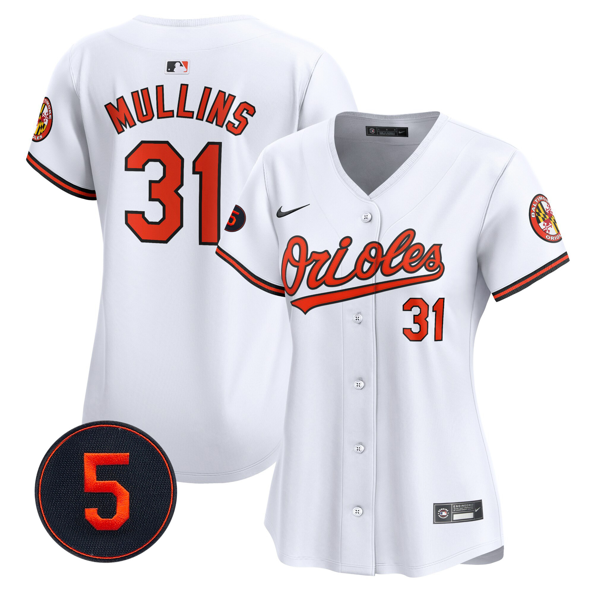 Women’s Baltimore Orioles Robinson Patch Vapor Premier Limited Jersey – All Stitched