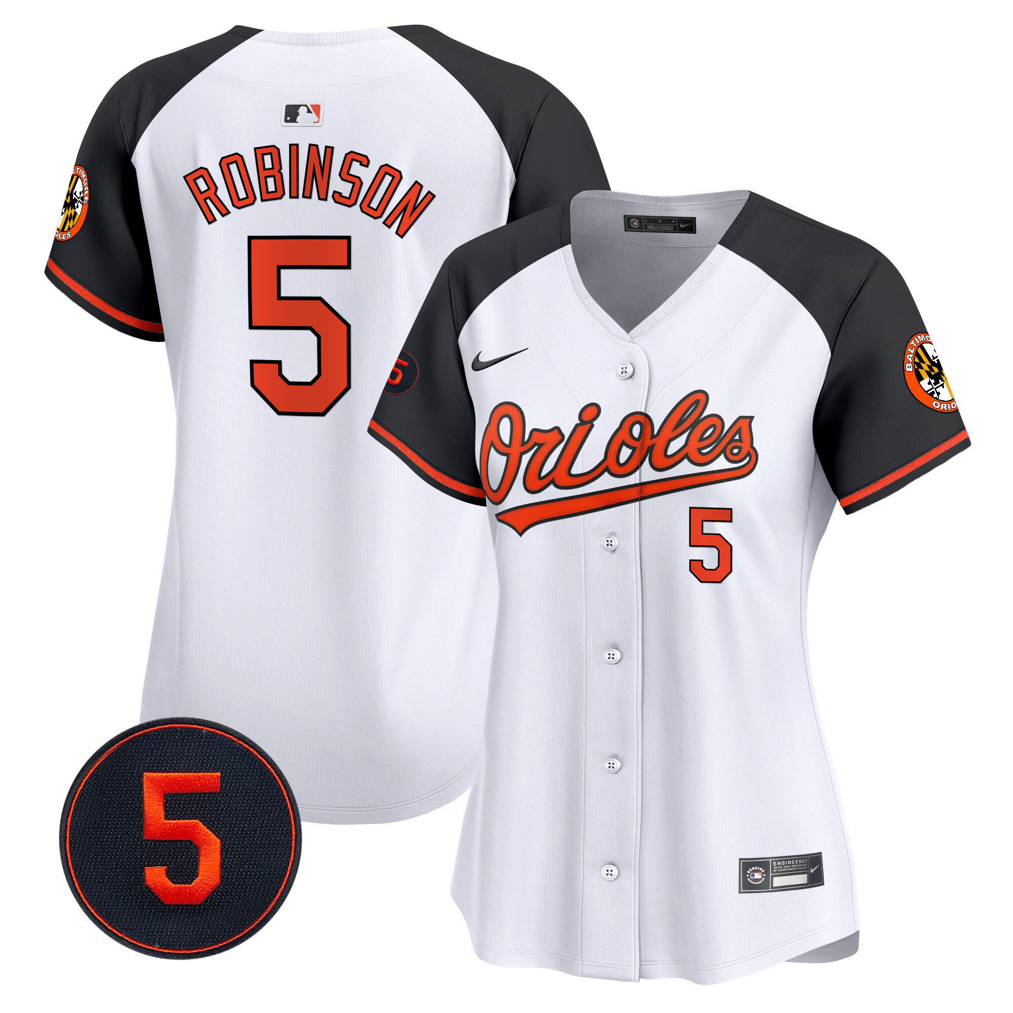 Women’s Baltimore Orioles Robinson Patch Vapor Premier Limited Jersey – All Stitched