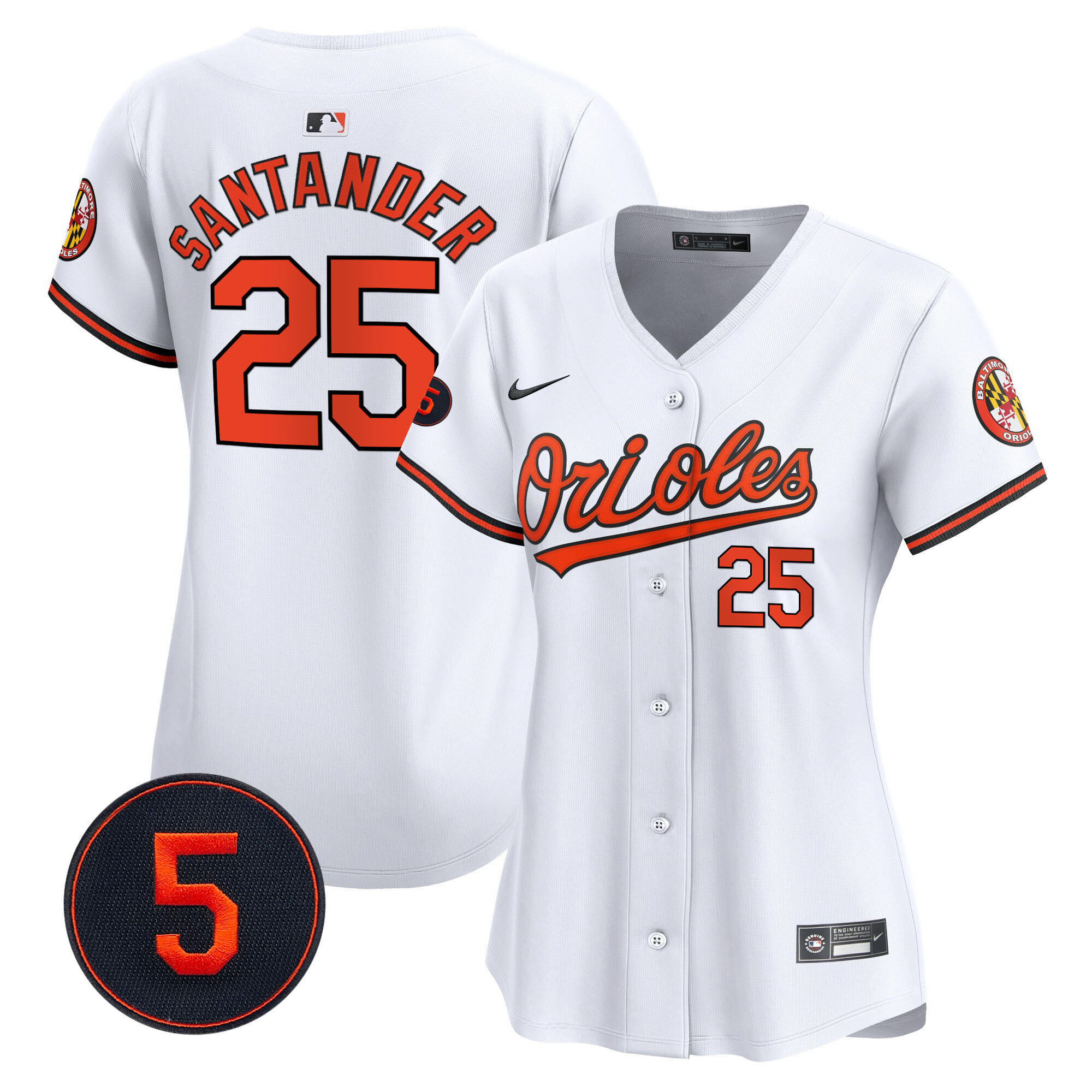 Women’s Baltimore Orioles Robinson Patch Vapor Premier Limited Jersey – All Stitched