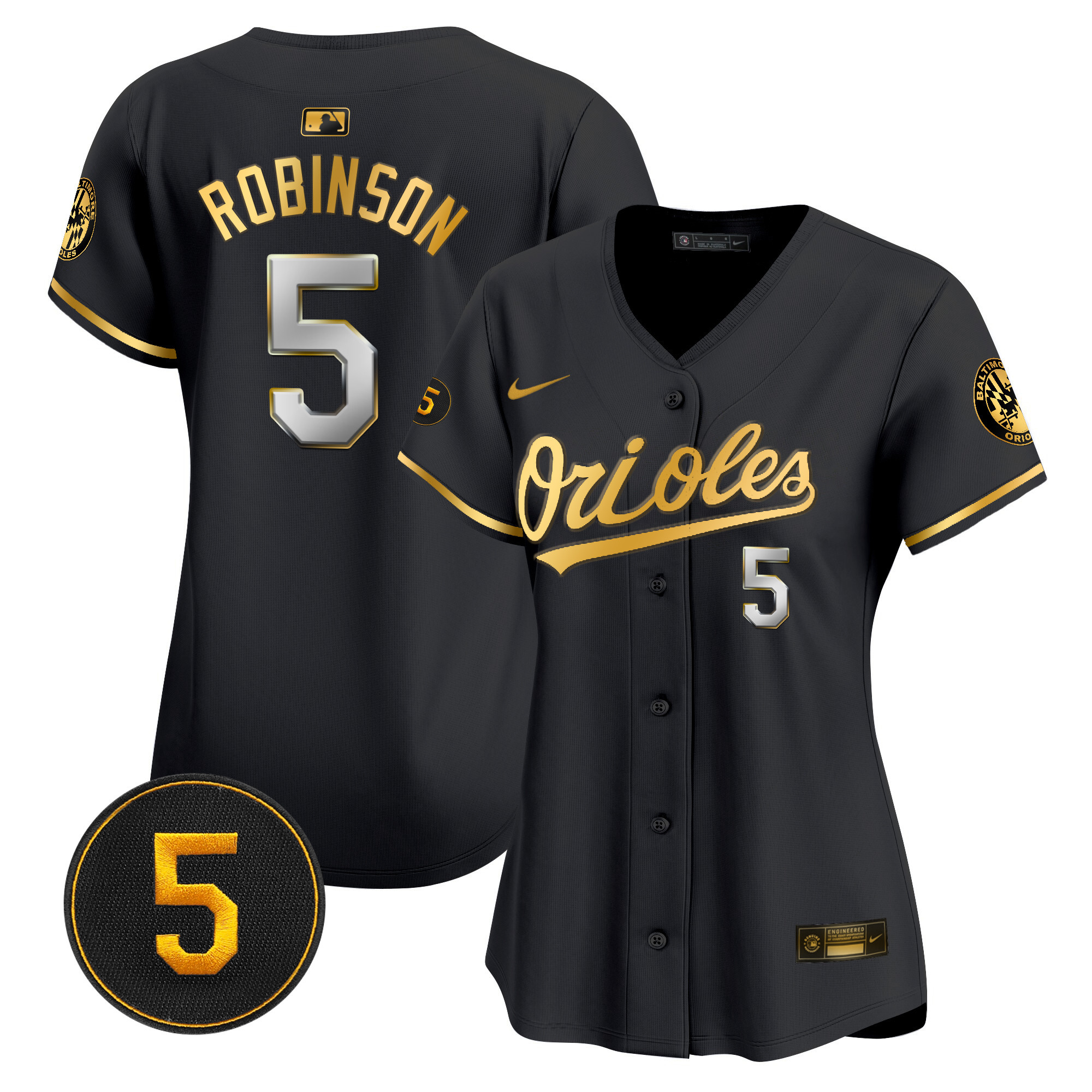 Women’s Baltimore Orioles Robinson Patch Vapor Premier Limited Jersey – All Stitched