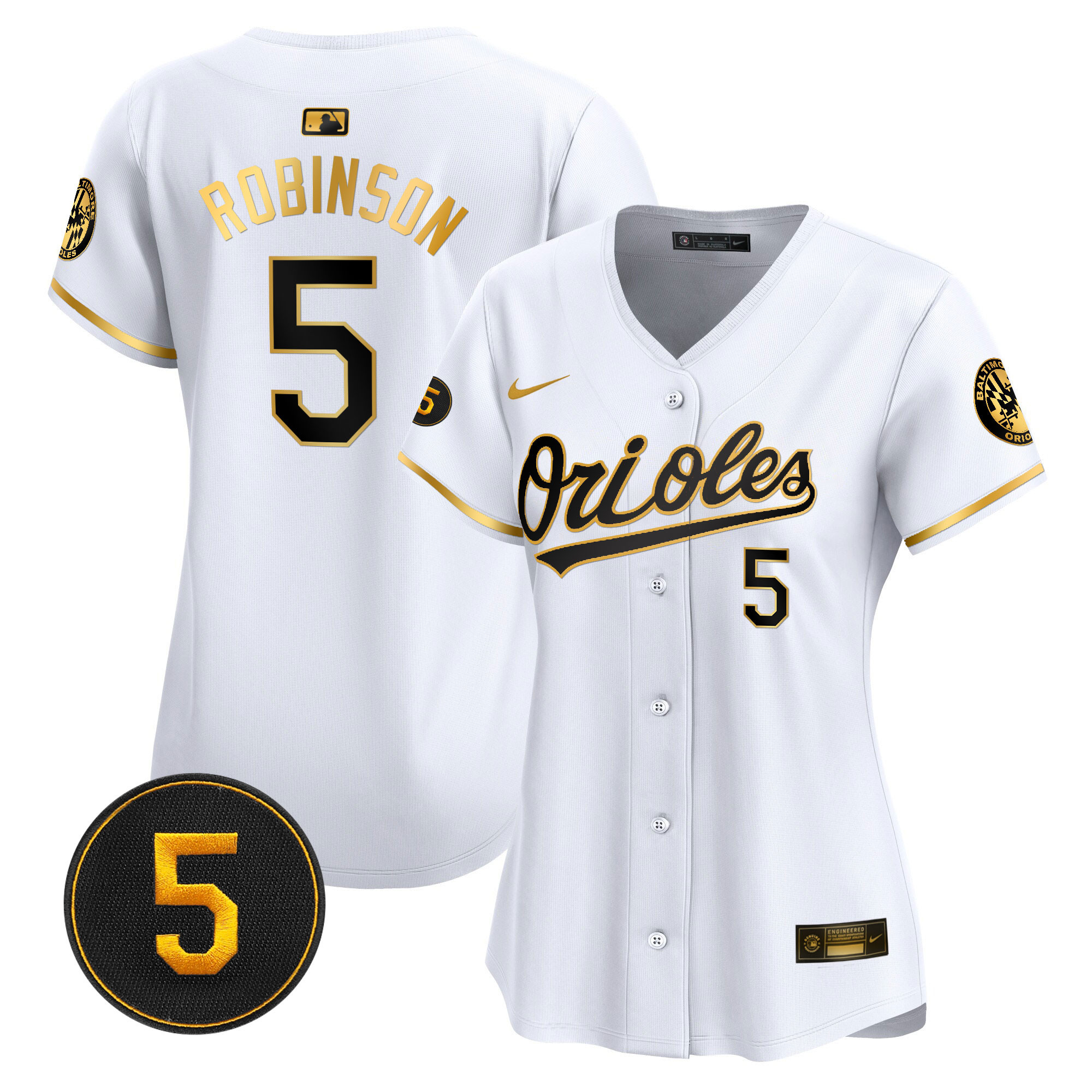 Women’s Baltimore Orioles Robinson Patch Vapor Premier Limited Jersey – All Stitched
