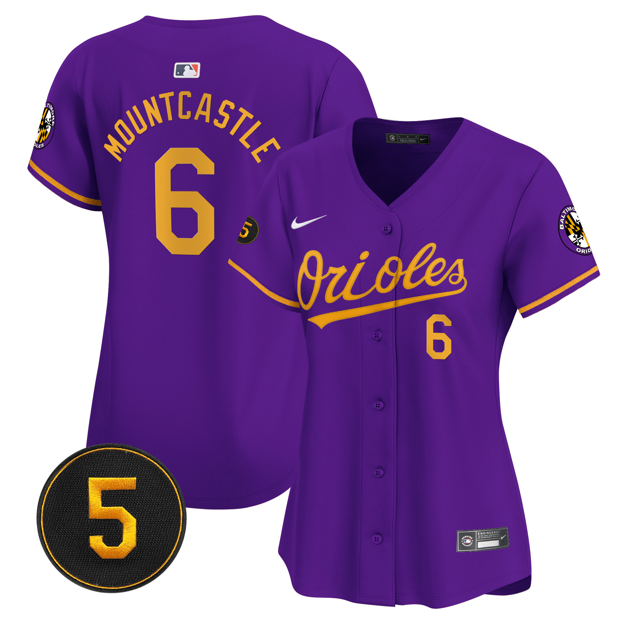 Women’s Baltimore Orioles Robinson Patch Vapor Premier Limited Jersey – All Stitched