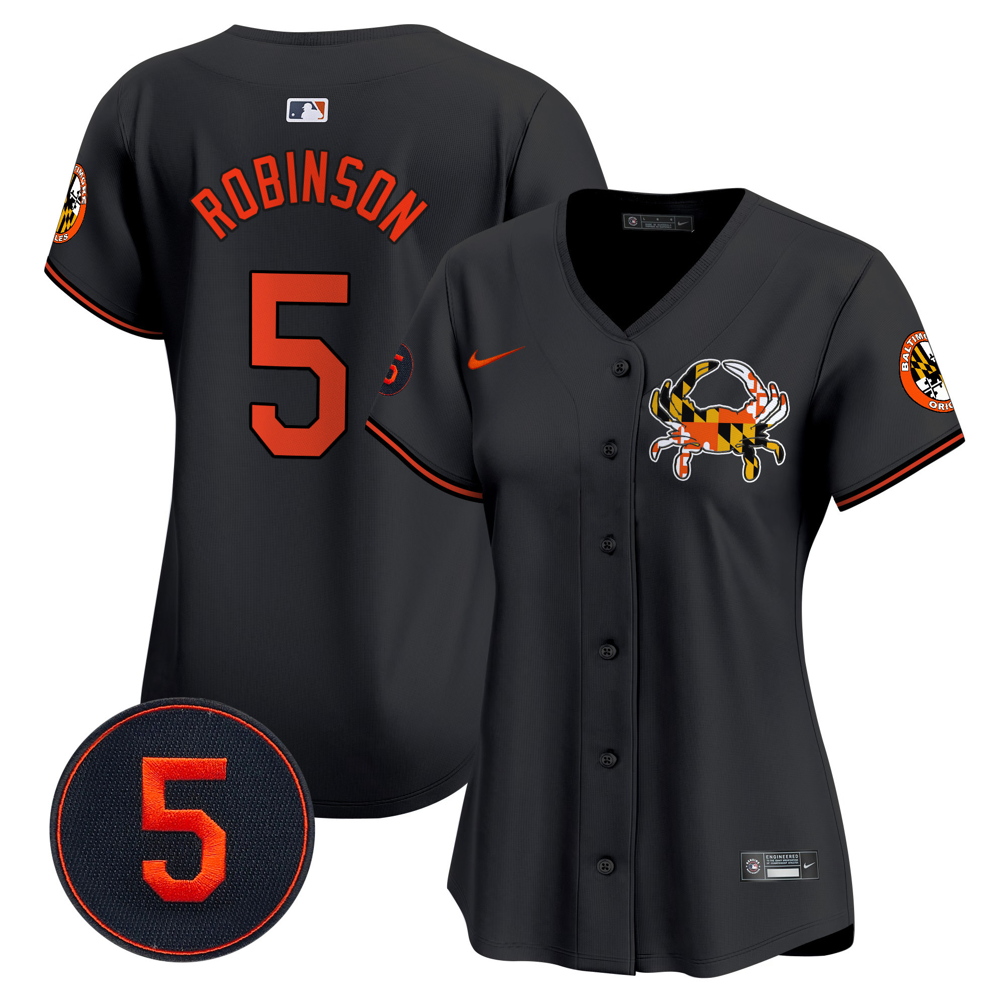 Women’s Baltimore Orioles Robinson Patch Vapor Premier Limited Jersey V3 - All Stitched