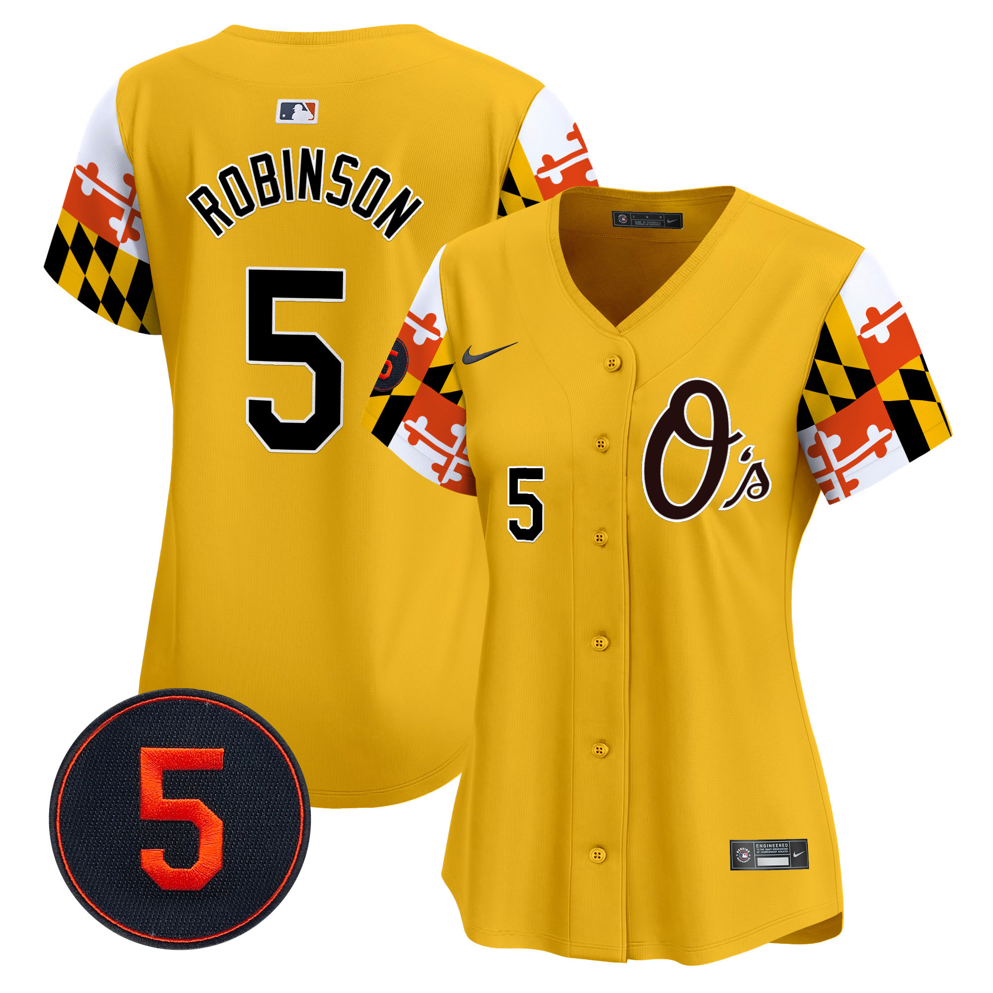 Women’s Baltimore Orioles Robinson Patch Vapor Premier Limited Jersey V5 - All Stitched