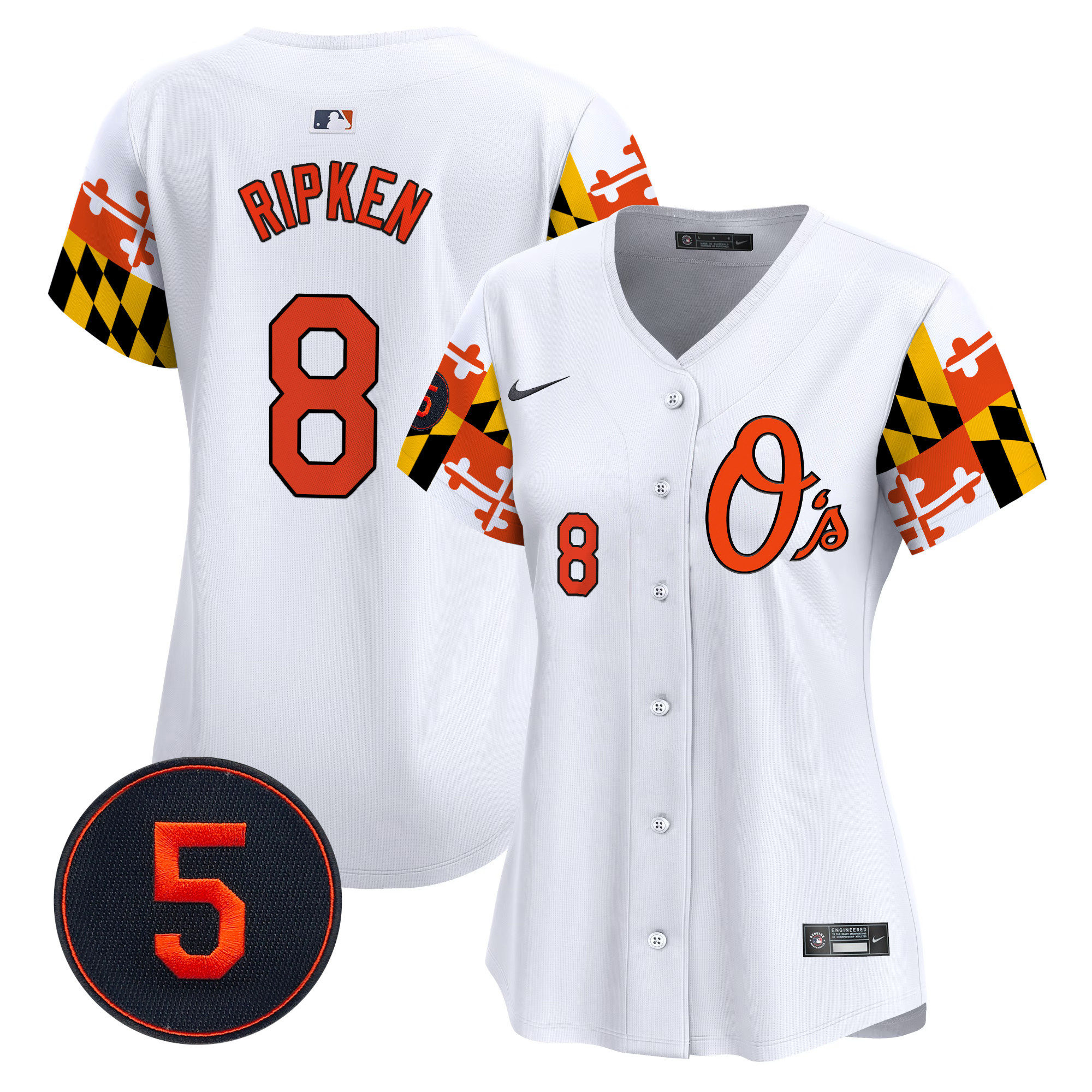 Women’s Baltimore Orioles Robinson Patch Vapor Premier Limited Jersey V5 - All Stitched