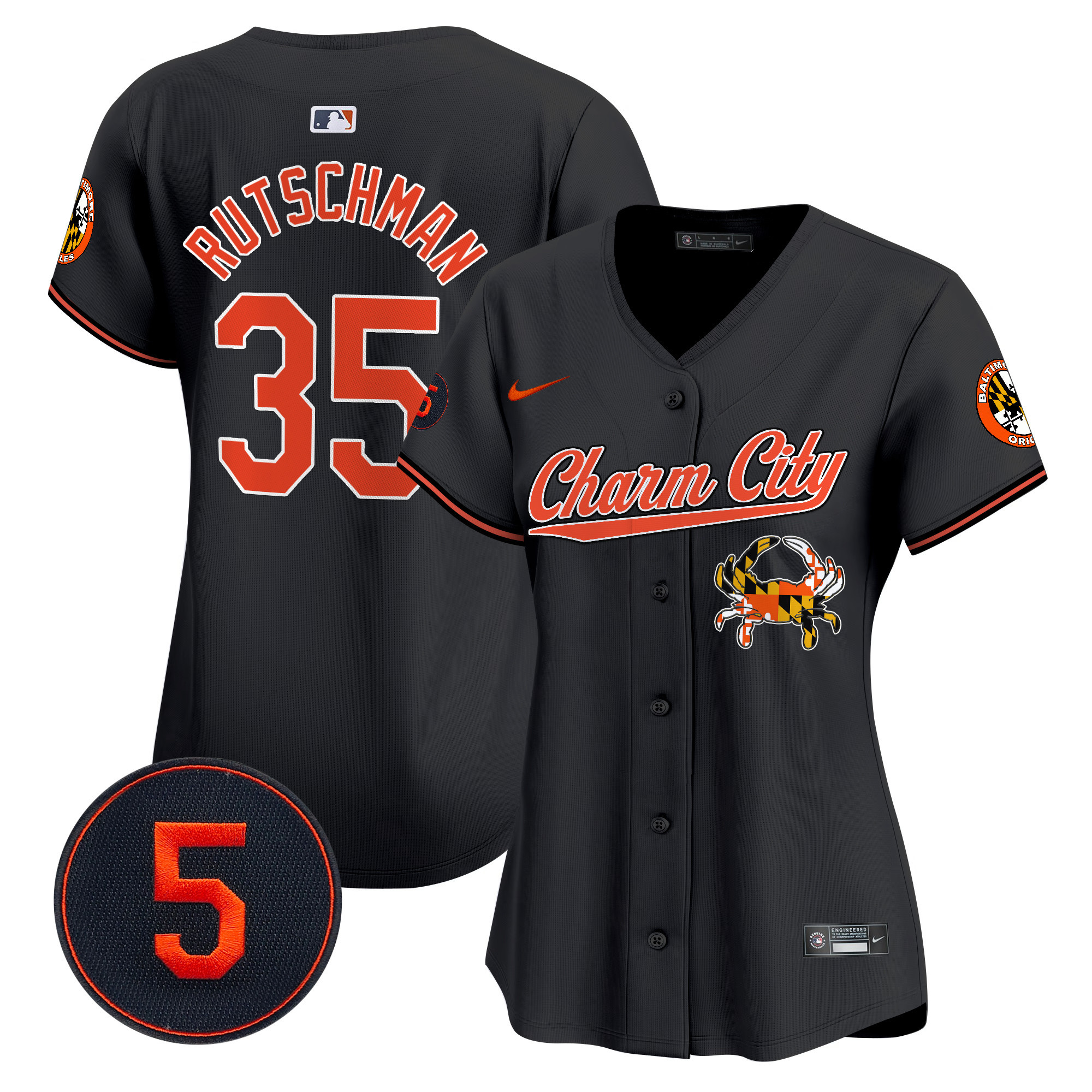 Women’s Baltimore Orioles Robinson Patch Vapor Premier Limited Jersey V8 - All Stitched