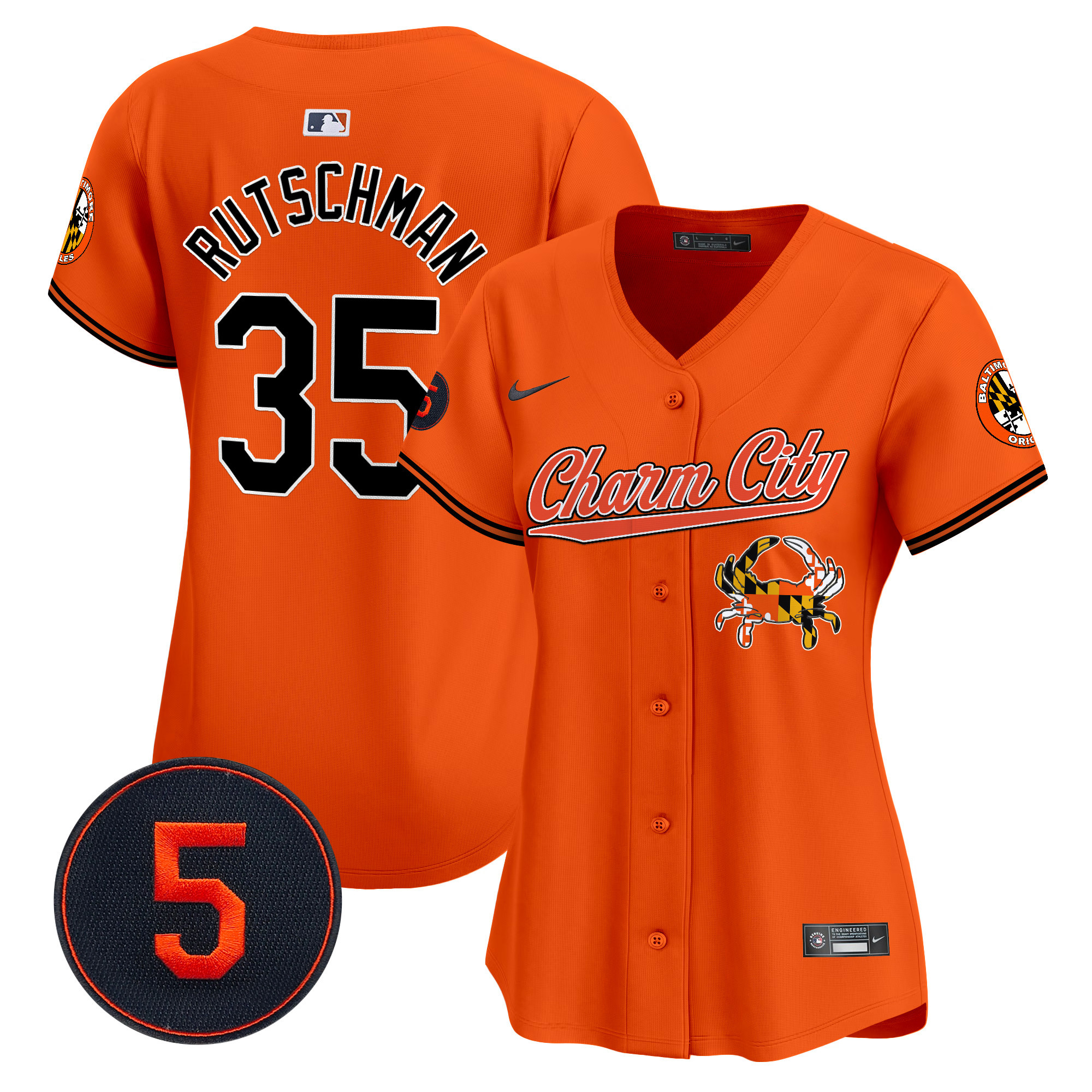 Women’s Baltimore Orioles Robinson Patch Vapor Premier Limited Jersey V8 - All Stitched