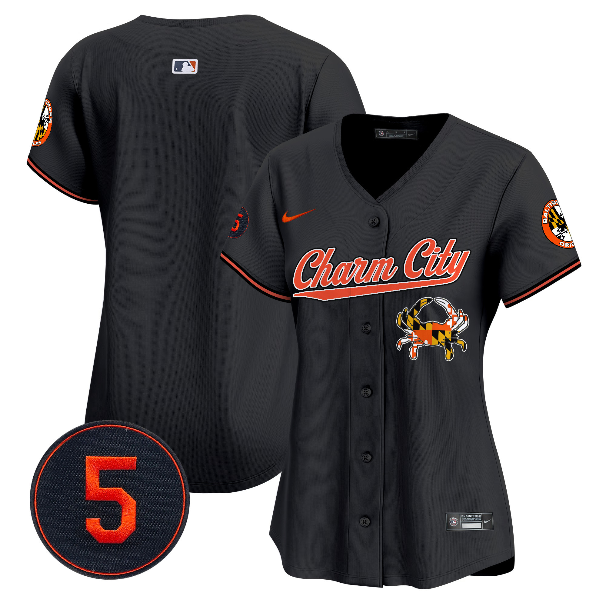 Women’s Baltimore Orioles Robinson Patch Vapor Premier Limited Jersey V8 - All Stitched