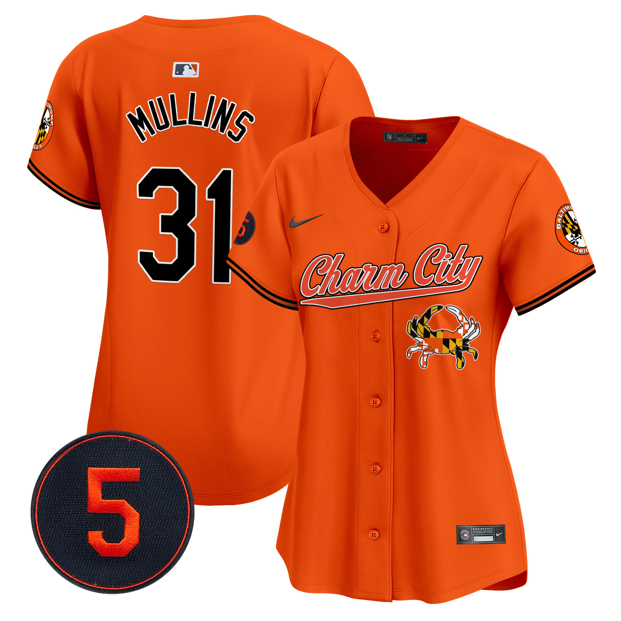 Women’s Baltimore Orioles Robinson Patch Vapor Premier Limited Jersey V8 - All Stitched