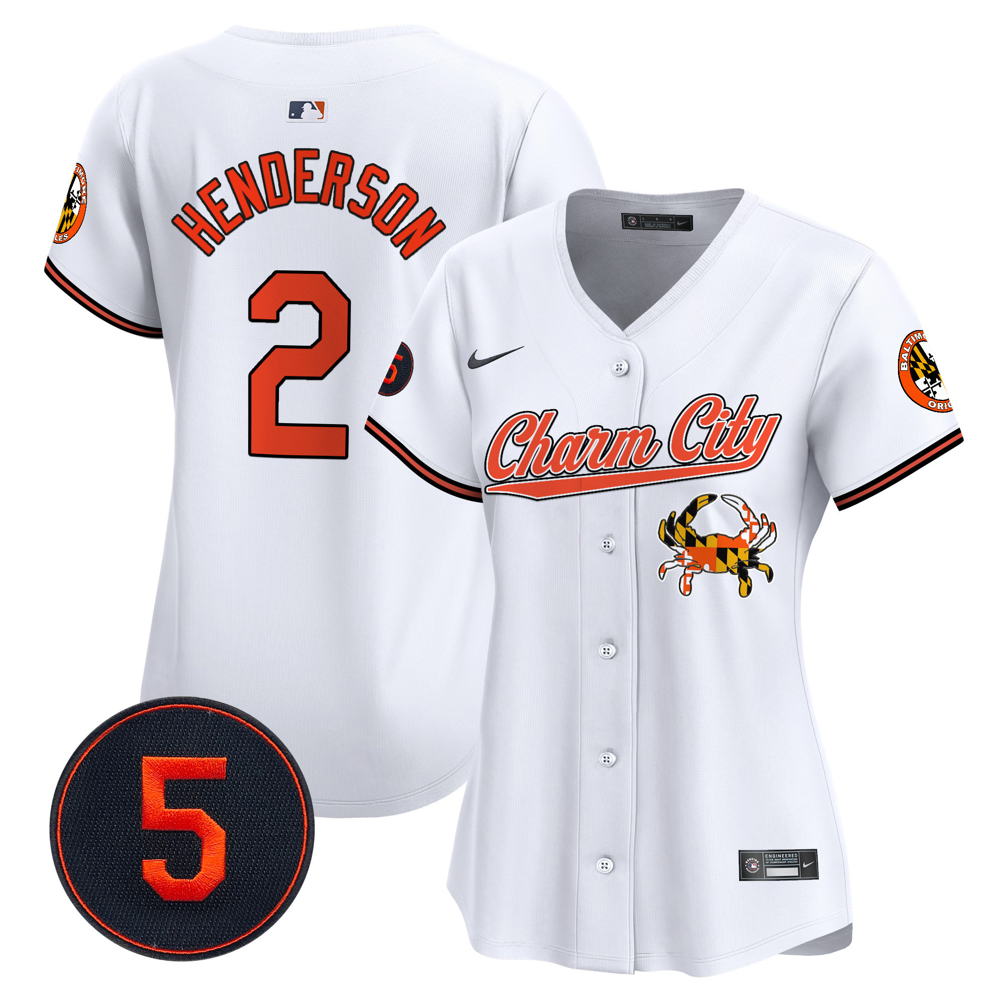 Women’s Baltimore Orioles Robinson Patch Vapor Premier Limited Jersey V8 - All Stitched