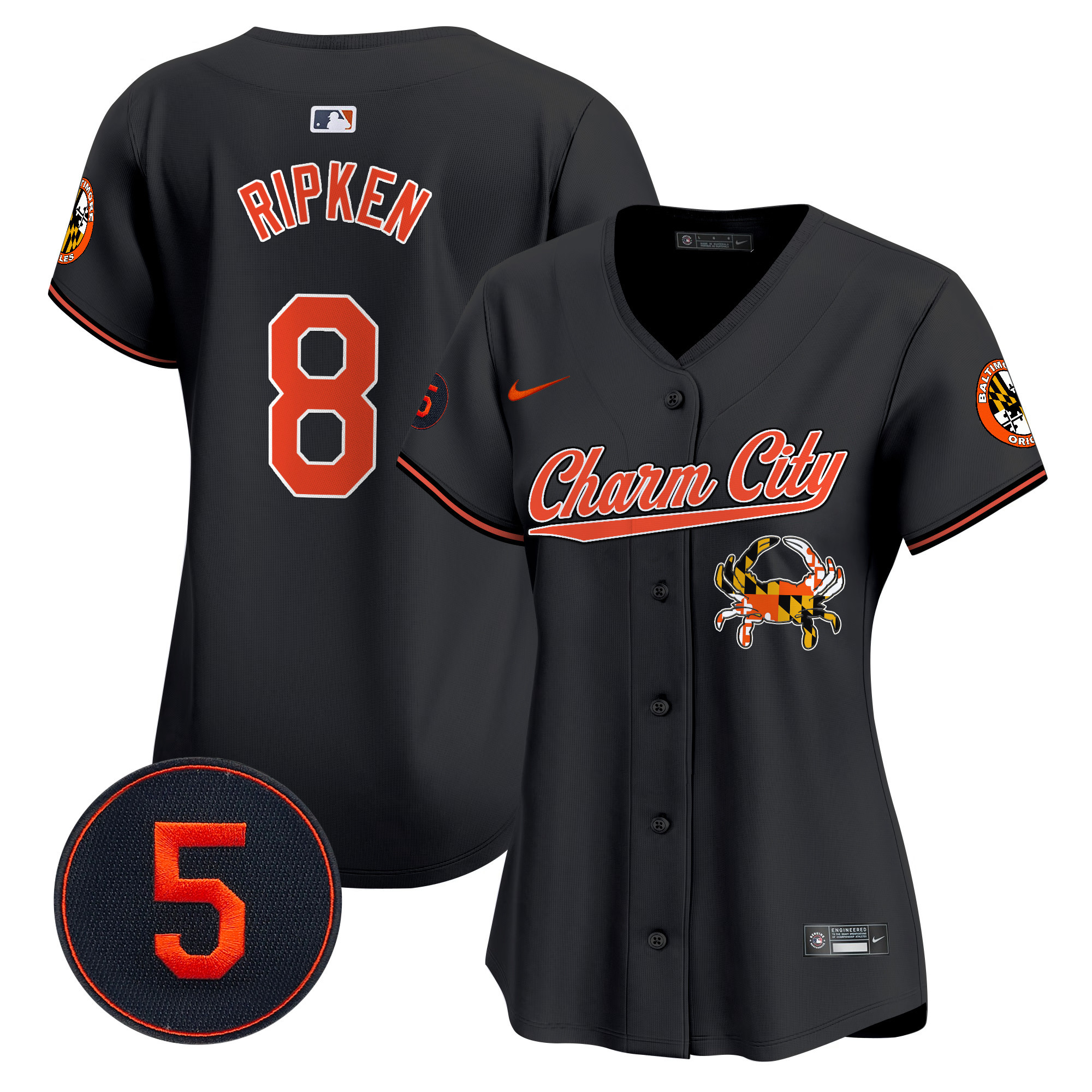 Women’s Baltimore Orioles Robinson Patch Vapor Premier Limited Jersey V8 - All Stitched