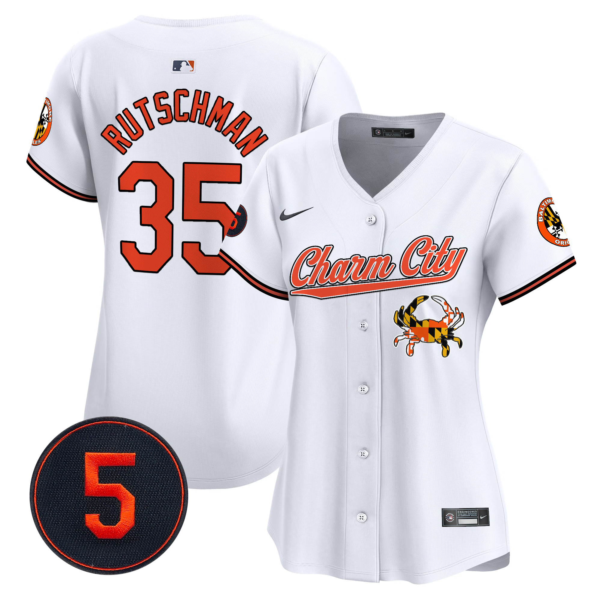 Women’s Baltimore Orioles Robinson Patch Vapor Premier Limited Jersey V8 - All Stitched