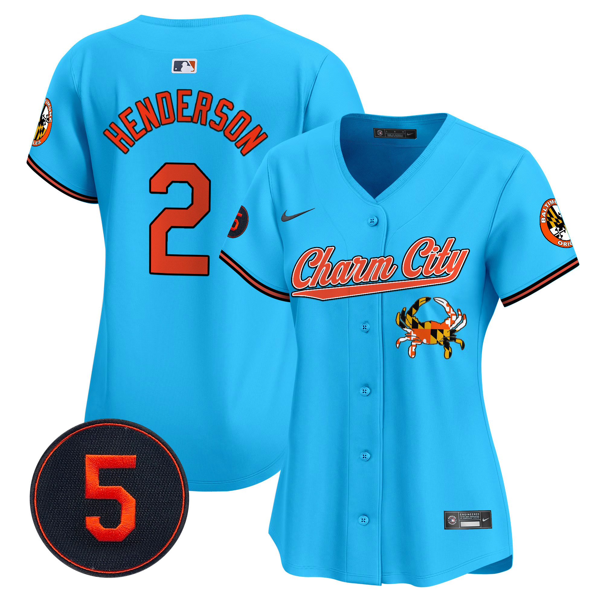 Women’s Baltimore Orioles Robinson Patch Vapor Premier Limited Jersey V8 - All Stitched