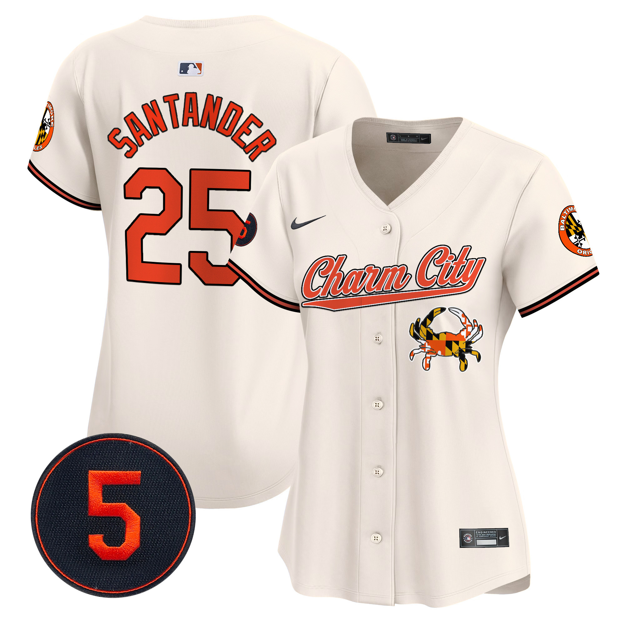 Women’s Baltimore Orioles Robinson Patch Vapor Premier Limited Jersey V8 - All Stitched