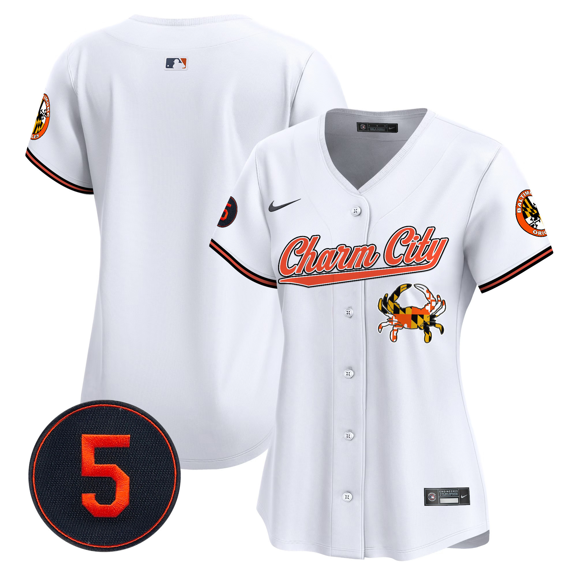 Women’s Baltimore Orioles Robinson Patch Vapor Premier Limited Jersey V8 - All Stitched