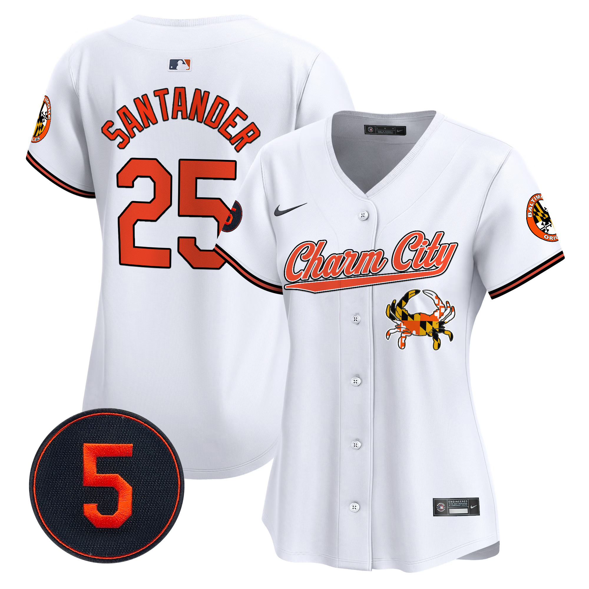 Women’s Baltimore Orioles Robinson Patch Vapor Premier Limited Jersey V8 - All Stitched