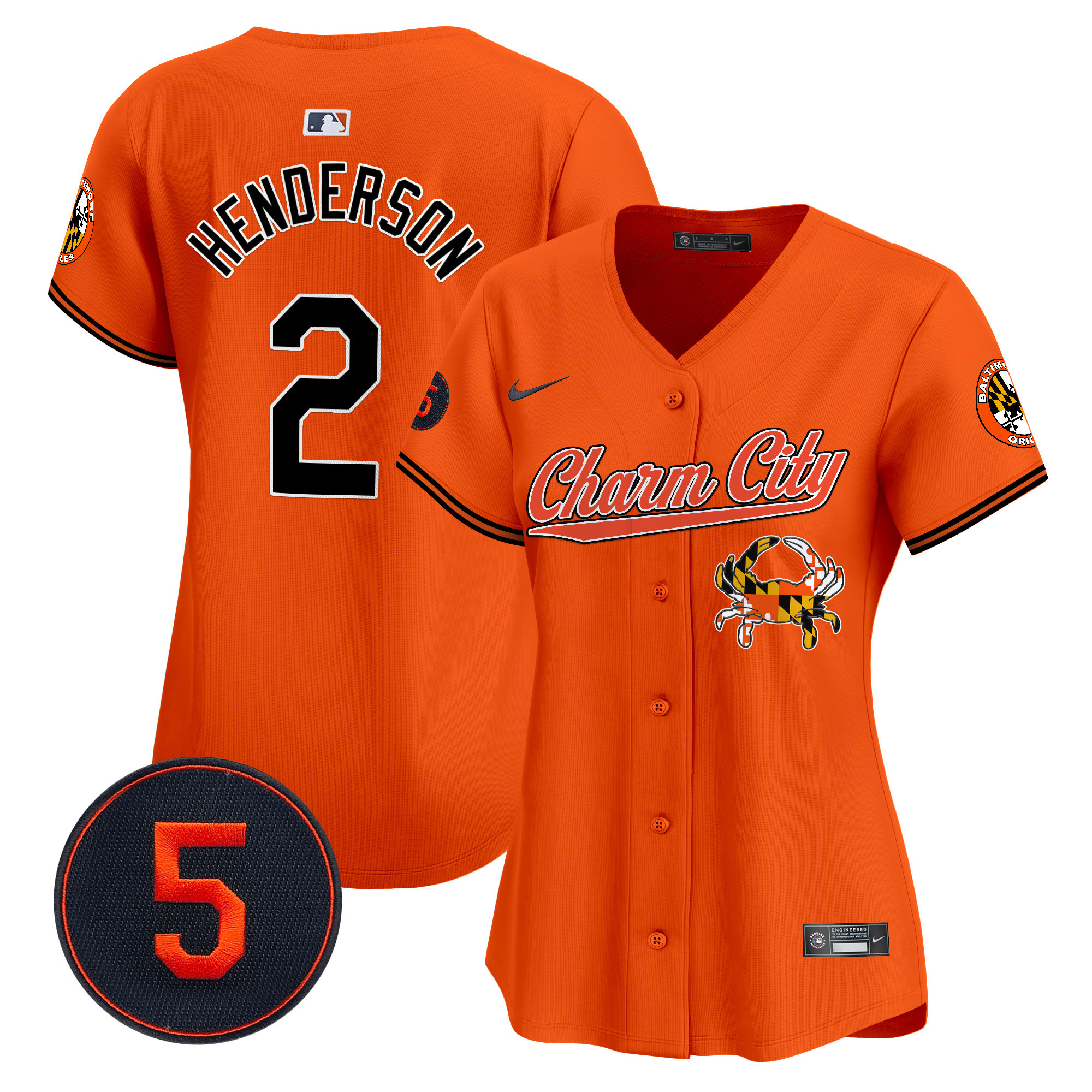 Women’s Baltimore Orioles Robinson Patch Vapor Premier Limited Jersey V8 - All Stitched