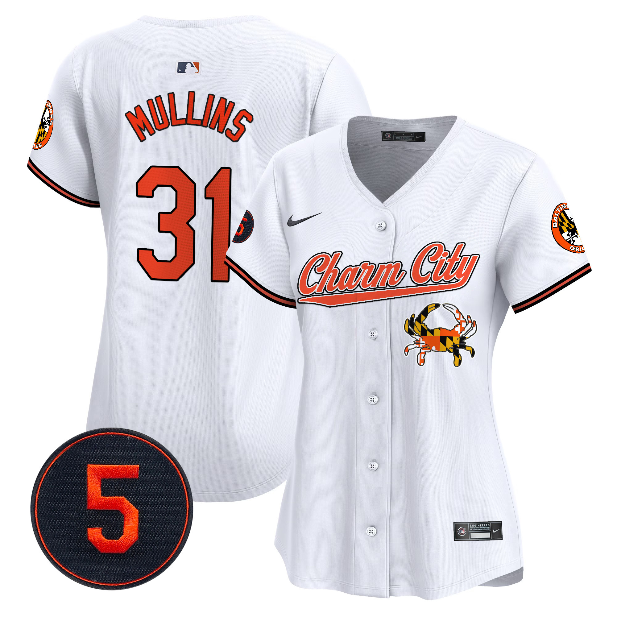 Women’s Baltimore Orioles Robinson Patch Vapor Premier Limited Jersey V8 - All Stitched