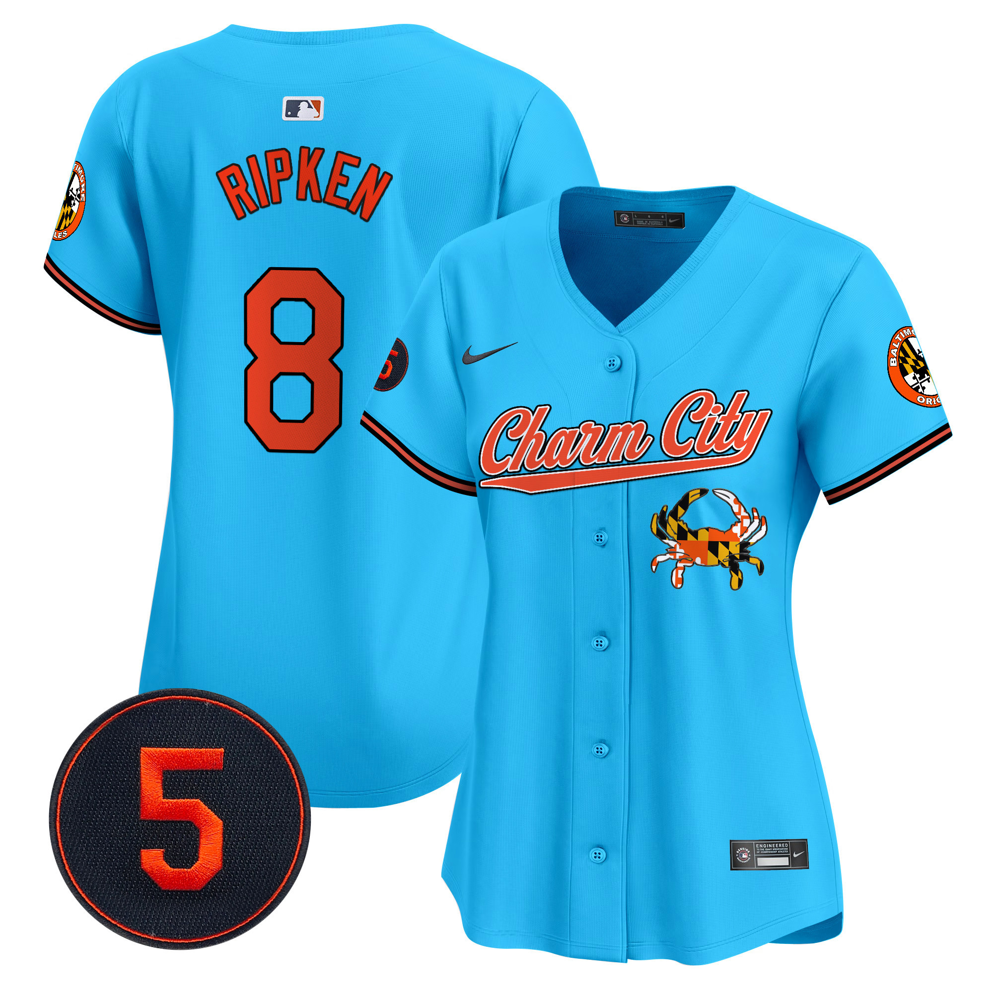 Women’s Baltimore Orioles Robinson Patch Vapor Premier Limited Jersey V8 - All Stitched