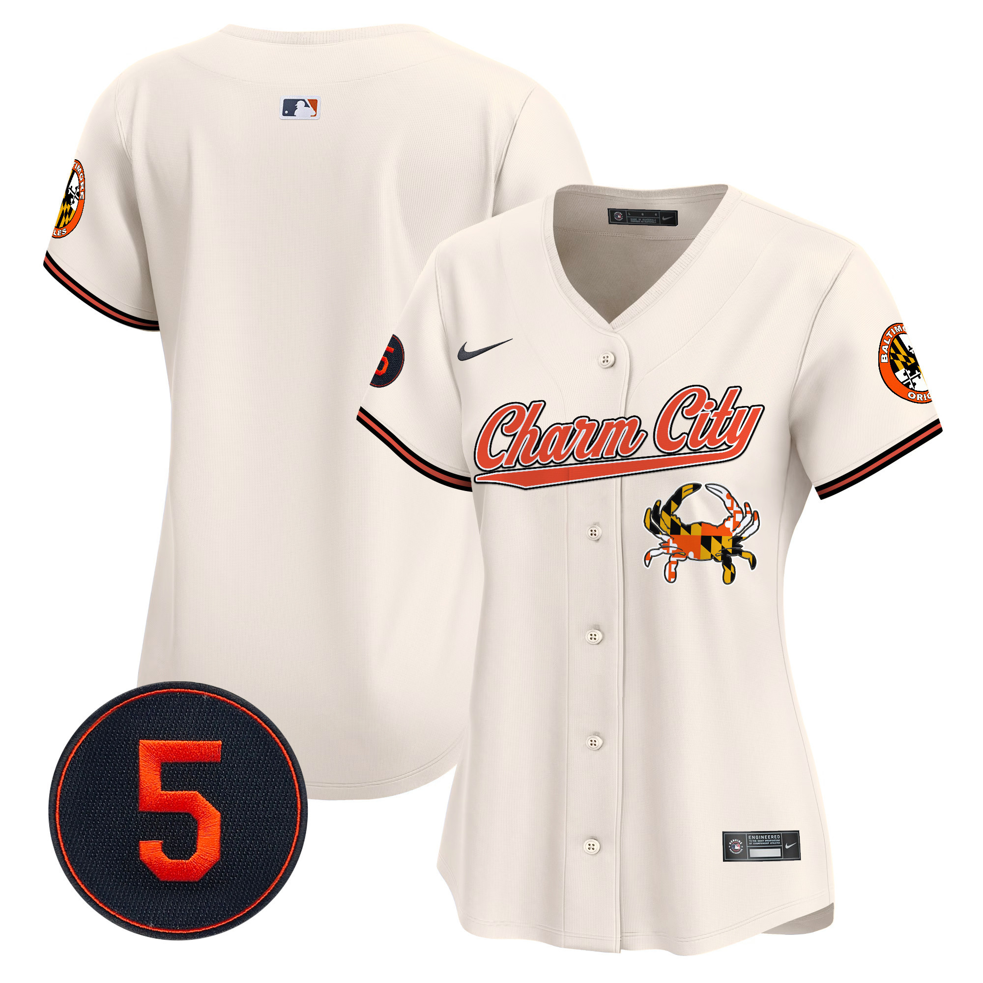 Women’s Baltimore Orioles Robinson Patch Vapor Premier Limited Jersey V8 - All Stitched