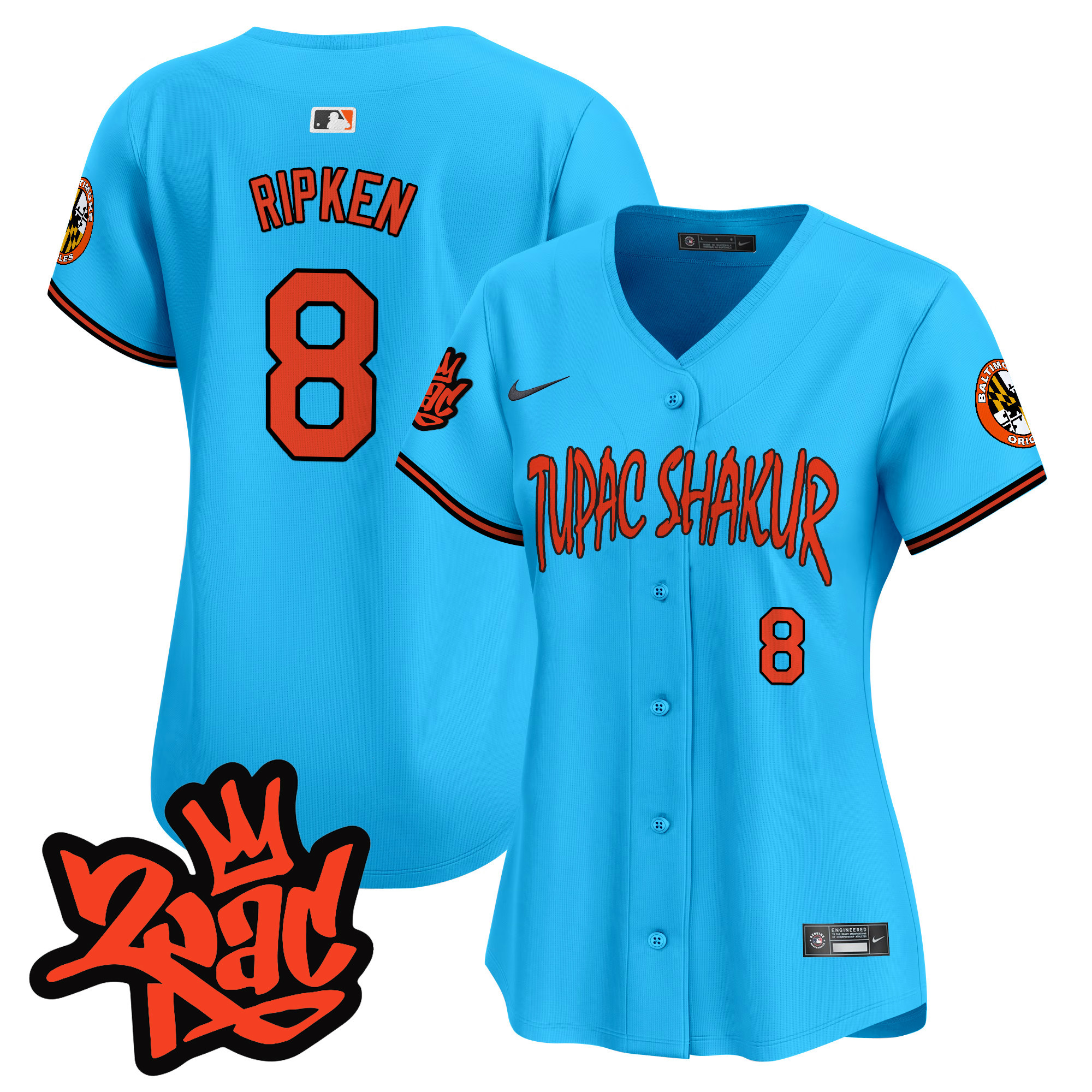Women’s Baltimore Orioles Tupac Shakur Vapor Premier Limited Jersey - All Stitched