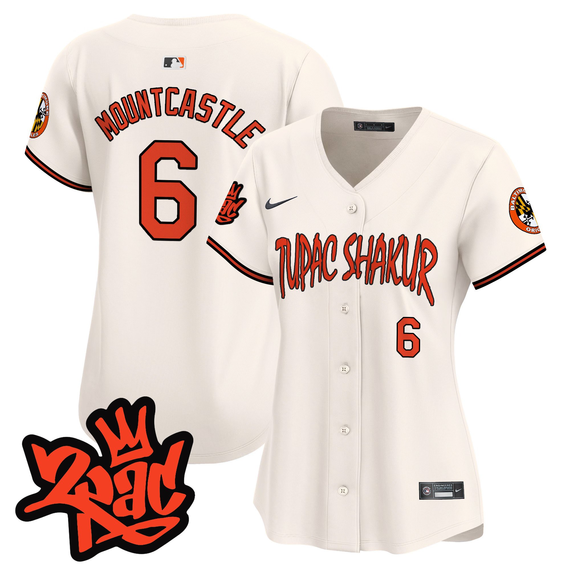 Women’s Baltimore Orioles Tupac Shakur Vapor Premier Limited Jersey - All Stitched