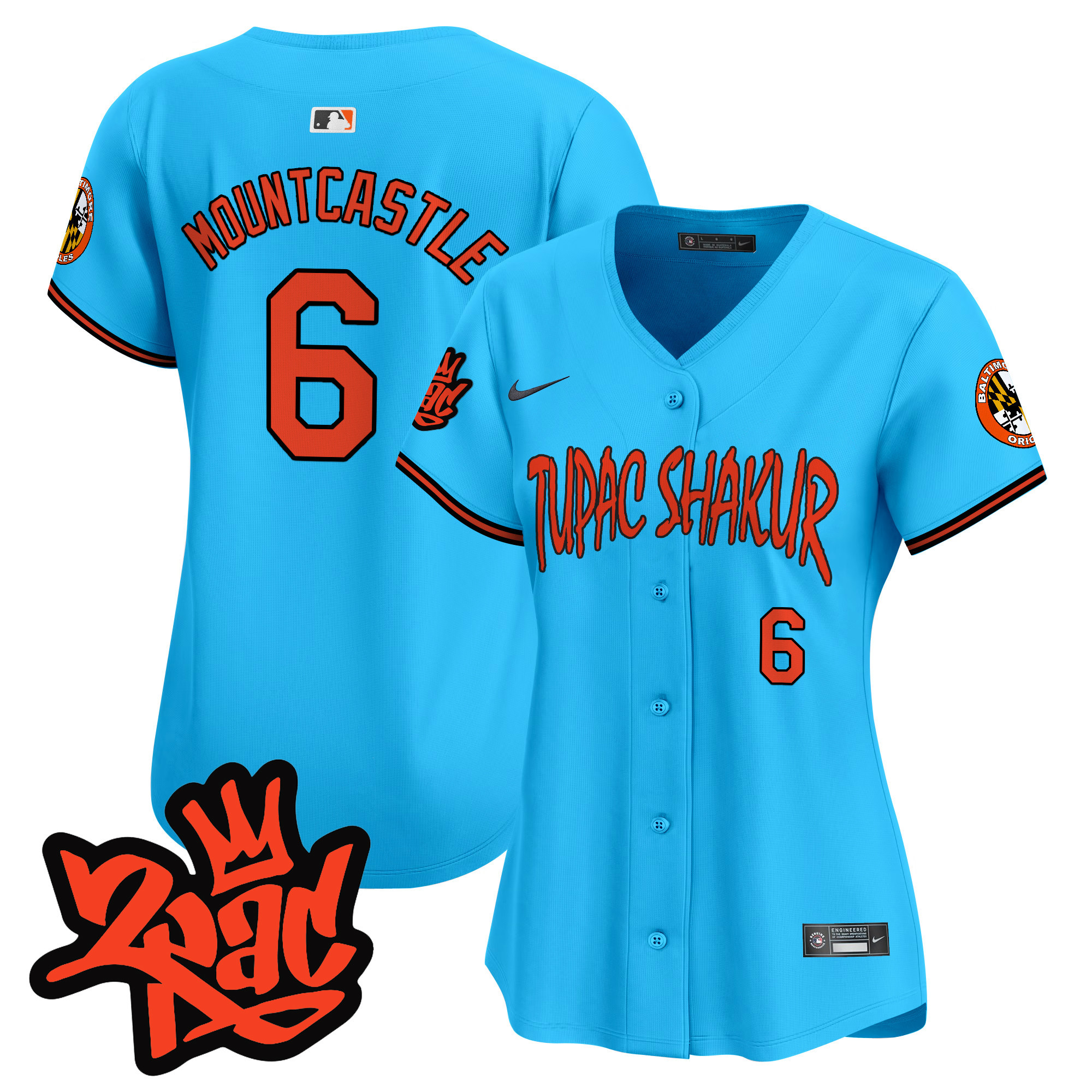 Women’s Baltimore Orioles Tupac Shakur Vapor Premier Limited Jersey - All Stitched