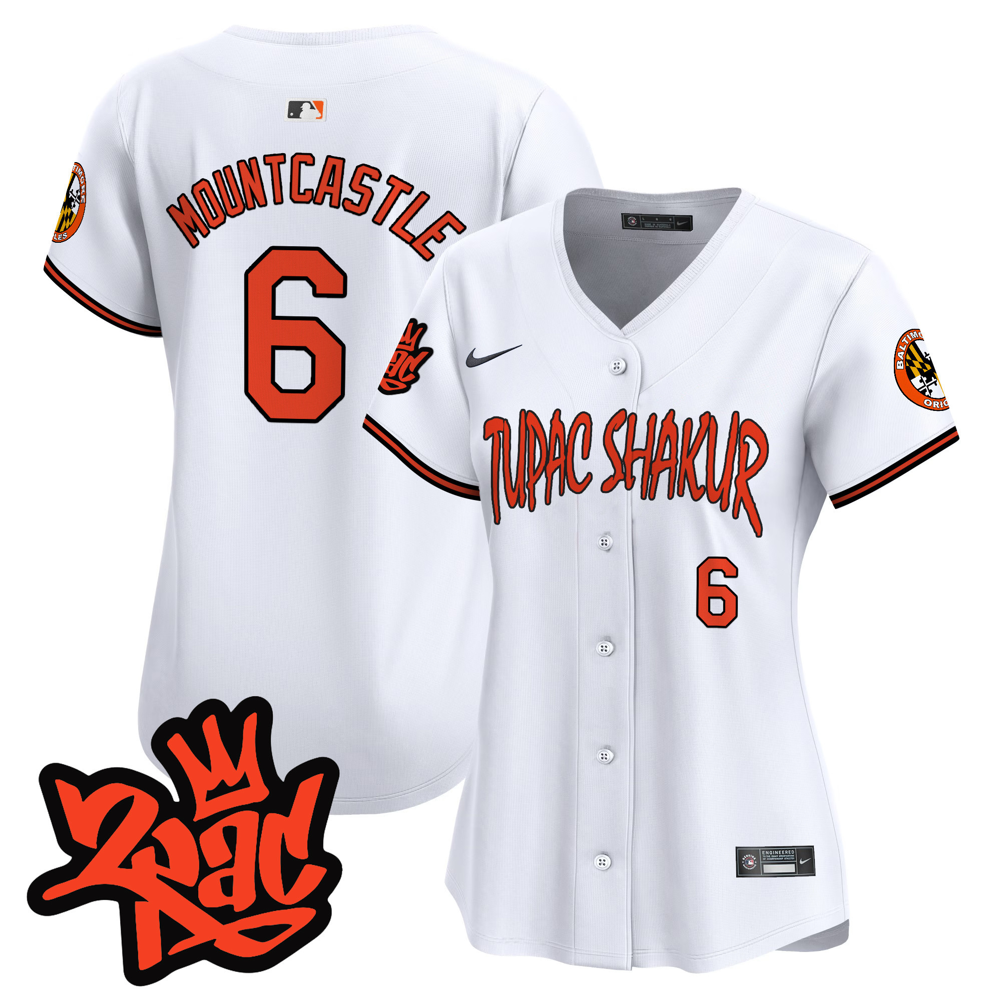 Women’s Baltimore Orioles Tupac Shakur Vapor Premier Limited Jersey - All Stitched
