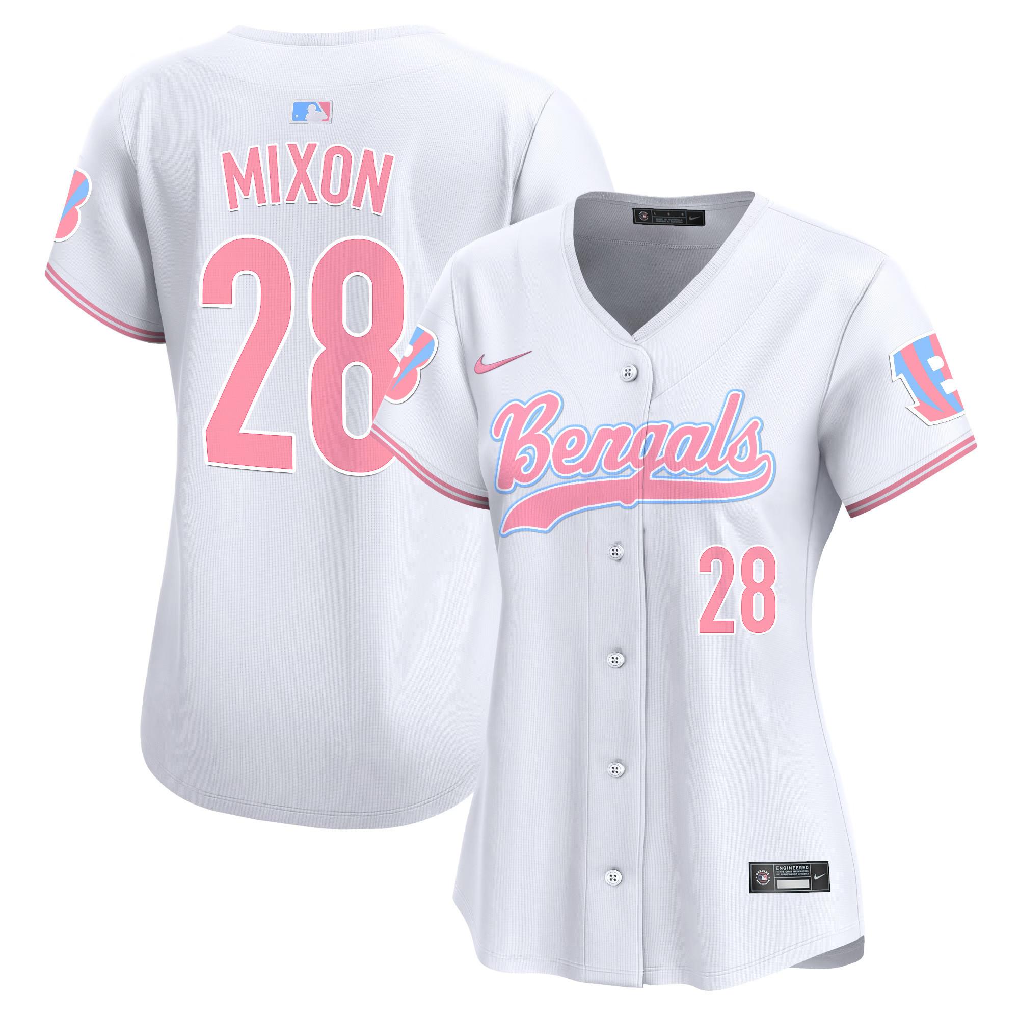 Women's Bengals Bubblegum Pink Vapor Premier Limited Jersey - All Stitched