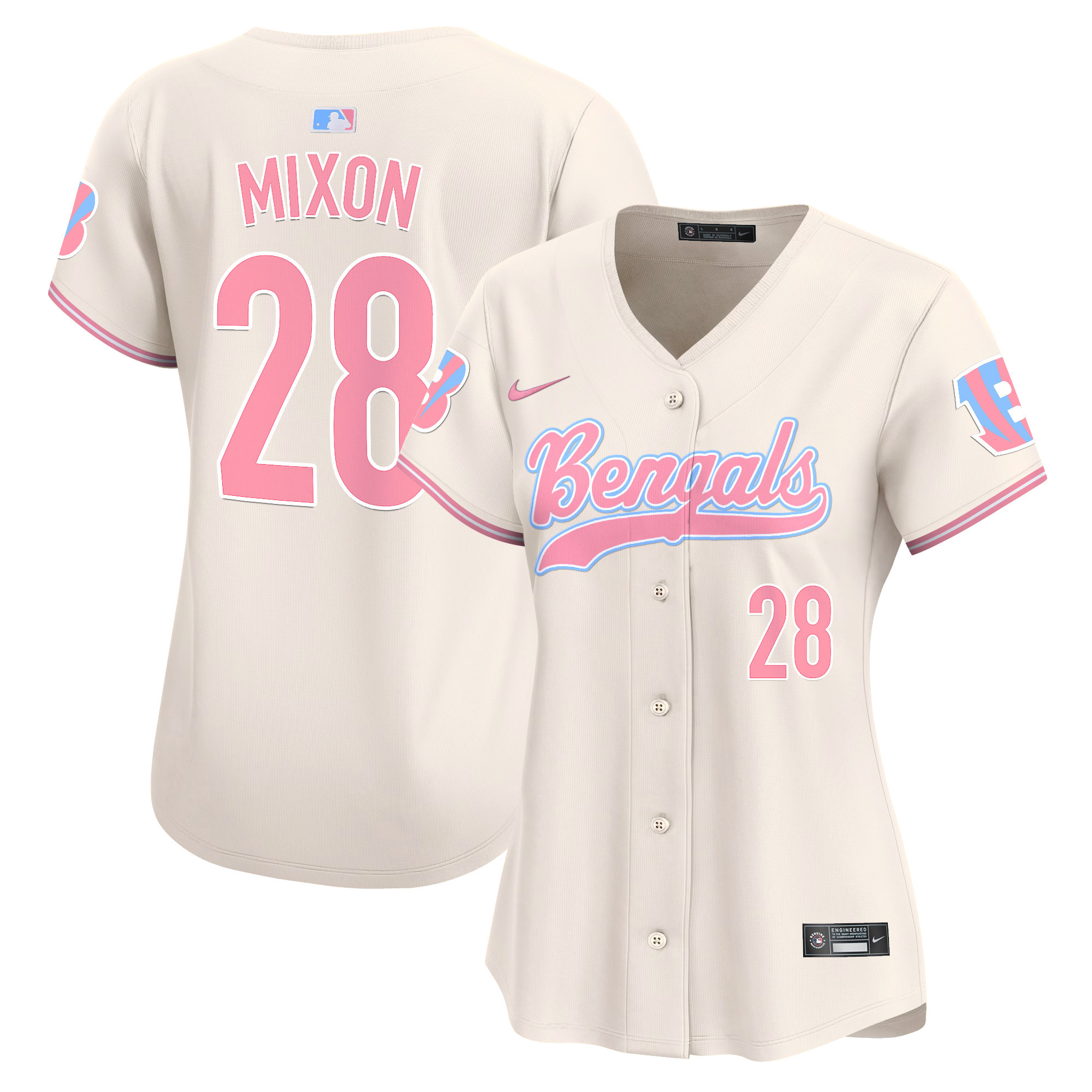 Women's Bengals Bubblegum Pink Vapor Premier Limited Jersey - All Stitched