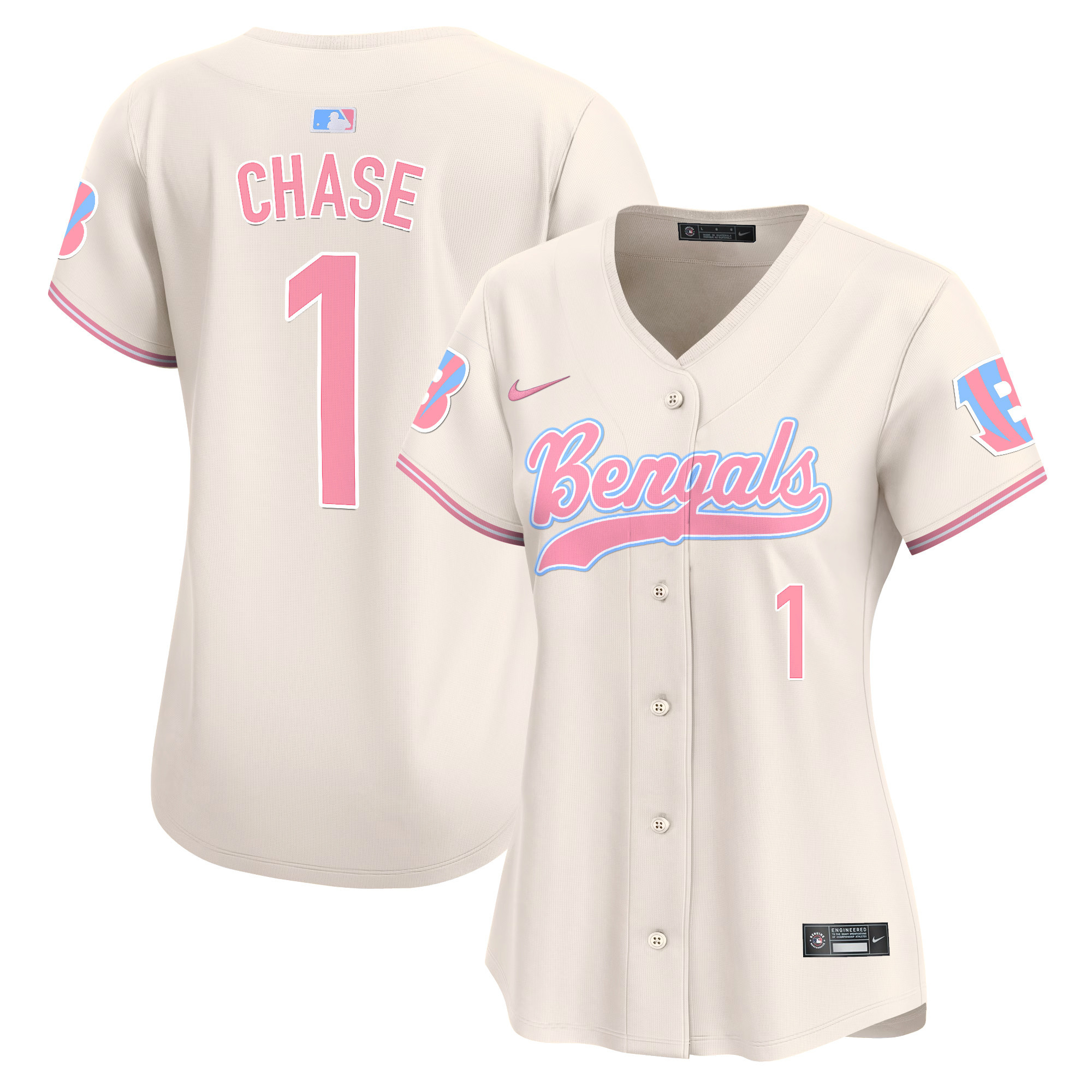 Women's Bengals Bubblegum Pink Vapor Premier Limited Jersey - All Stitched
