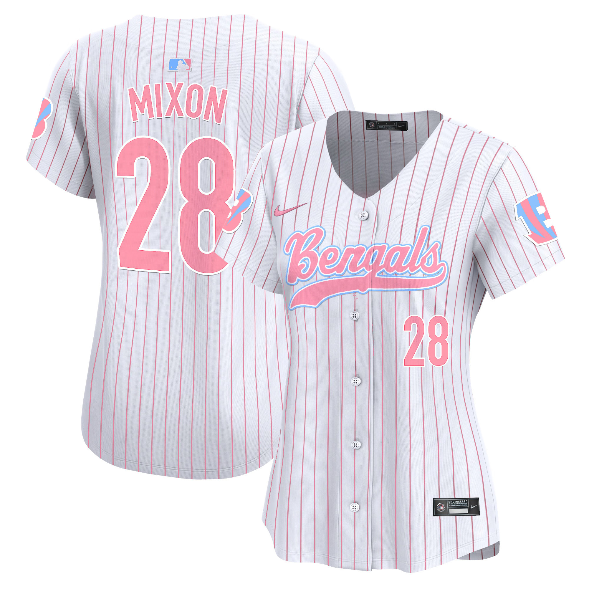 Women's Bengals Bubblegum Pink Vapor Premier Limited Jersey - All Stitched