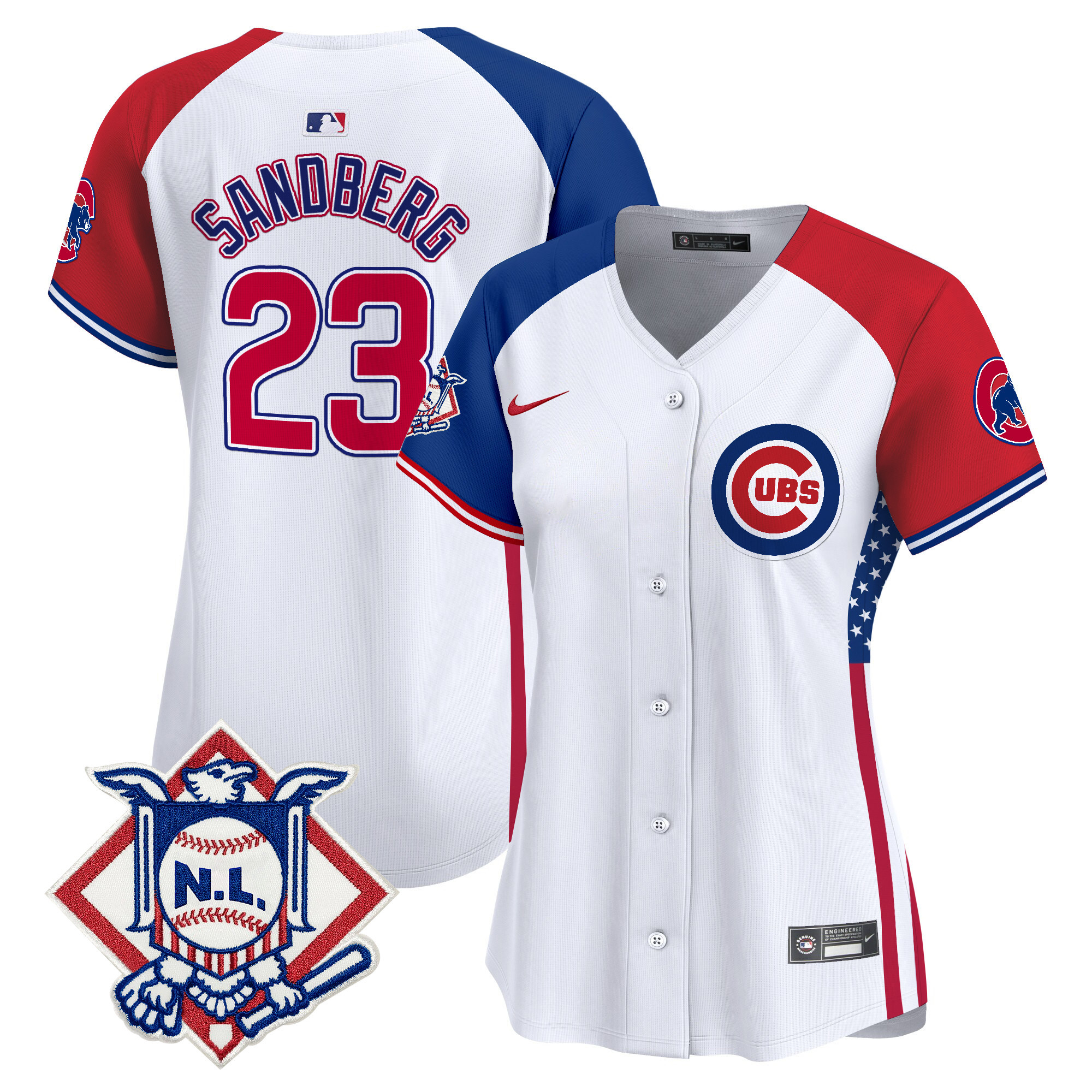 Women's Chicago Cubs 2024 Fourth of July Vapor Premier Limited Jersey V3 - All Stitched