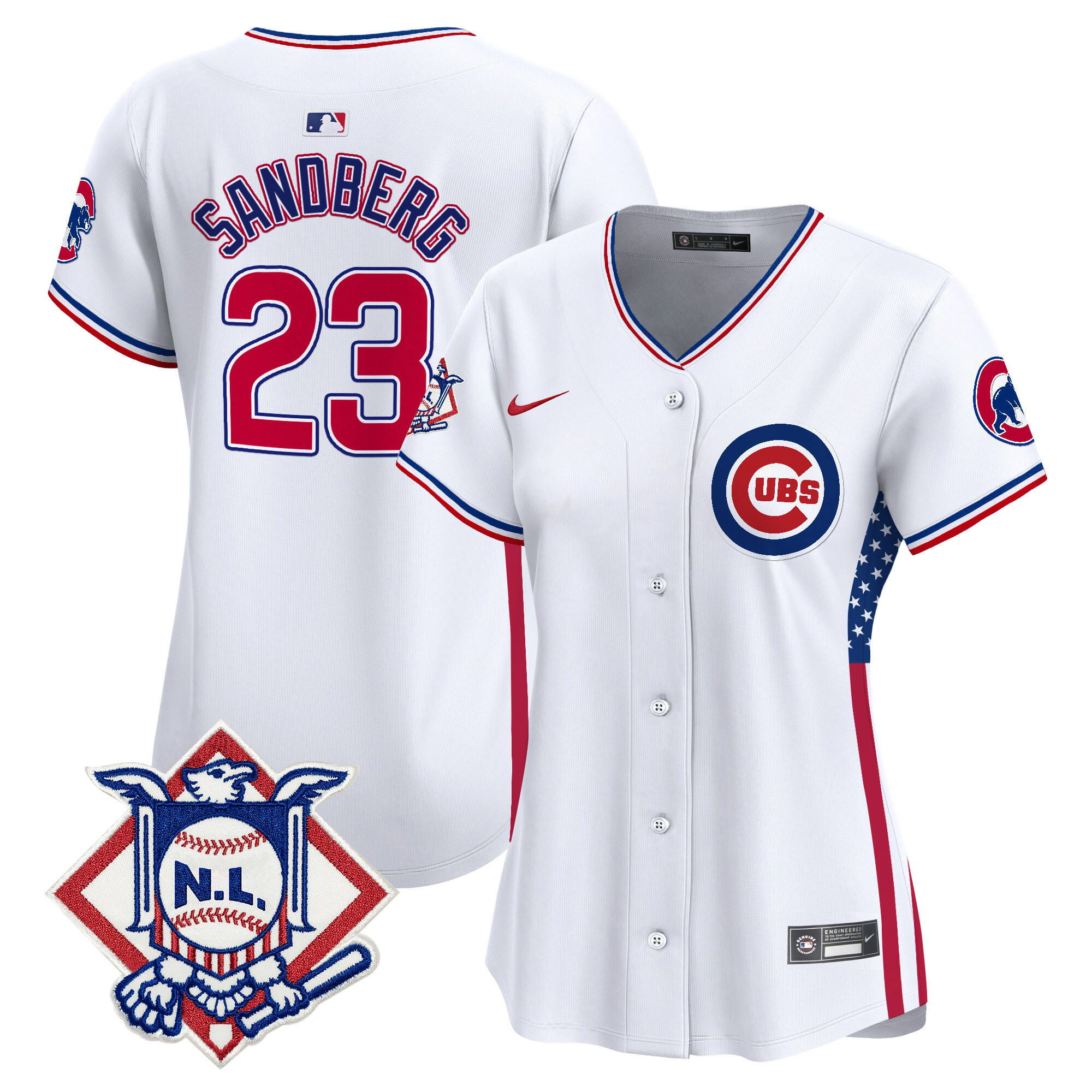 Women's Chicago Cubs 2024 Fourth of July Vapor Premier Limited Jersey V3 - All Stitched