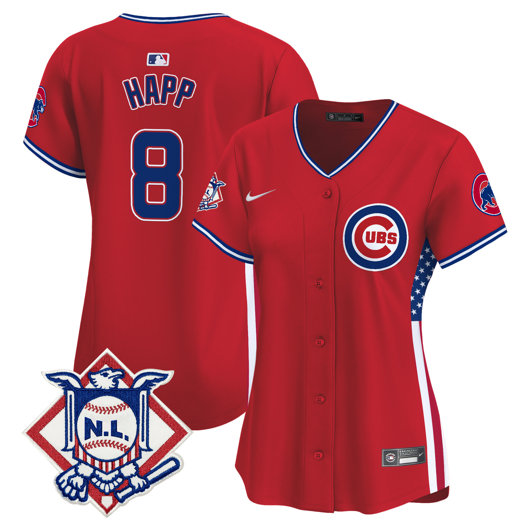 Women's Chicago Cubs 2024 Fourth of July Vapor Premier Limited Jersey V3 - All Stitched