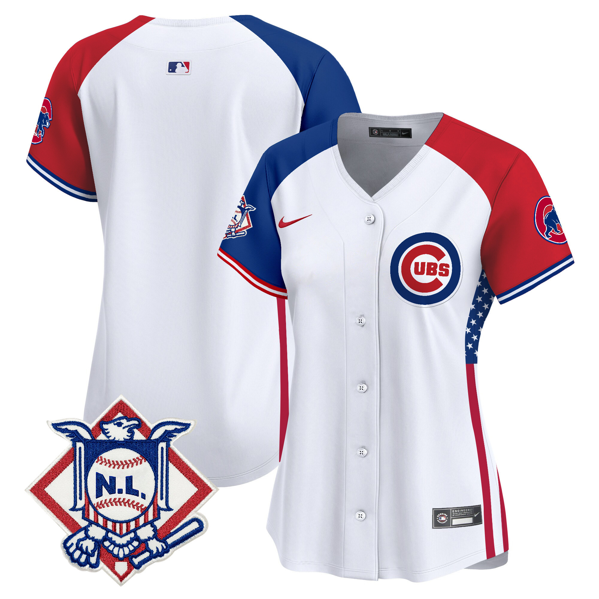Women's Chicago Cubs 2024 Fourth of July Vapor Premier Limited Jersey V3 - All Stitched