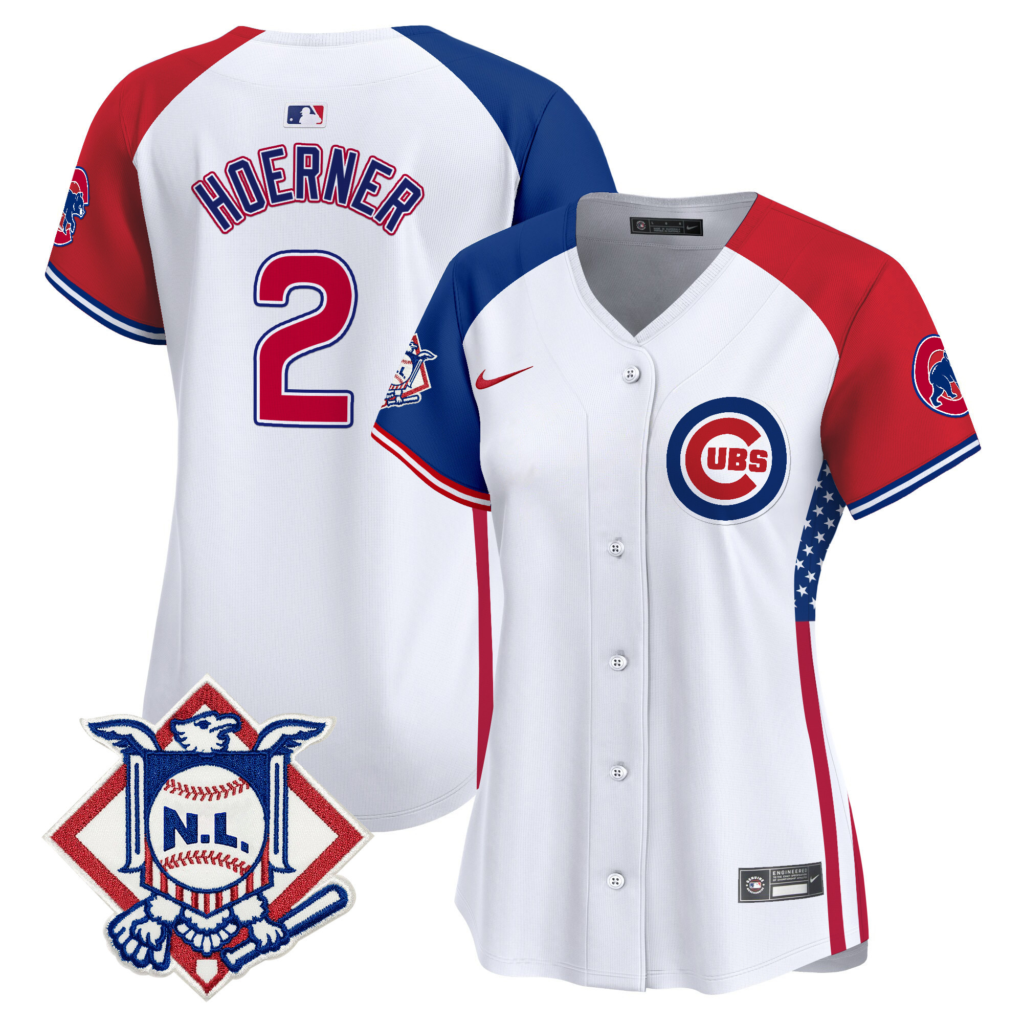 Women's Chicago Cubs 2024 Fourth of July Vapor Premier Limited Jersey V3 - All Stitched
