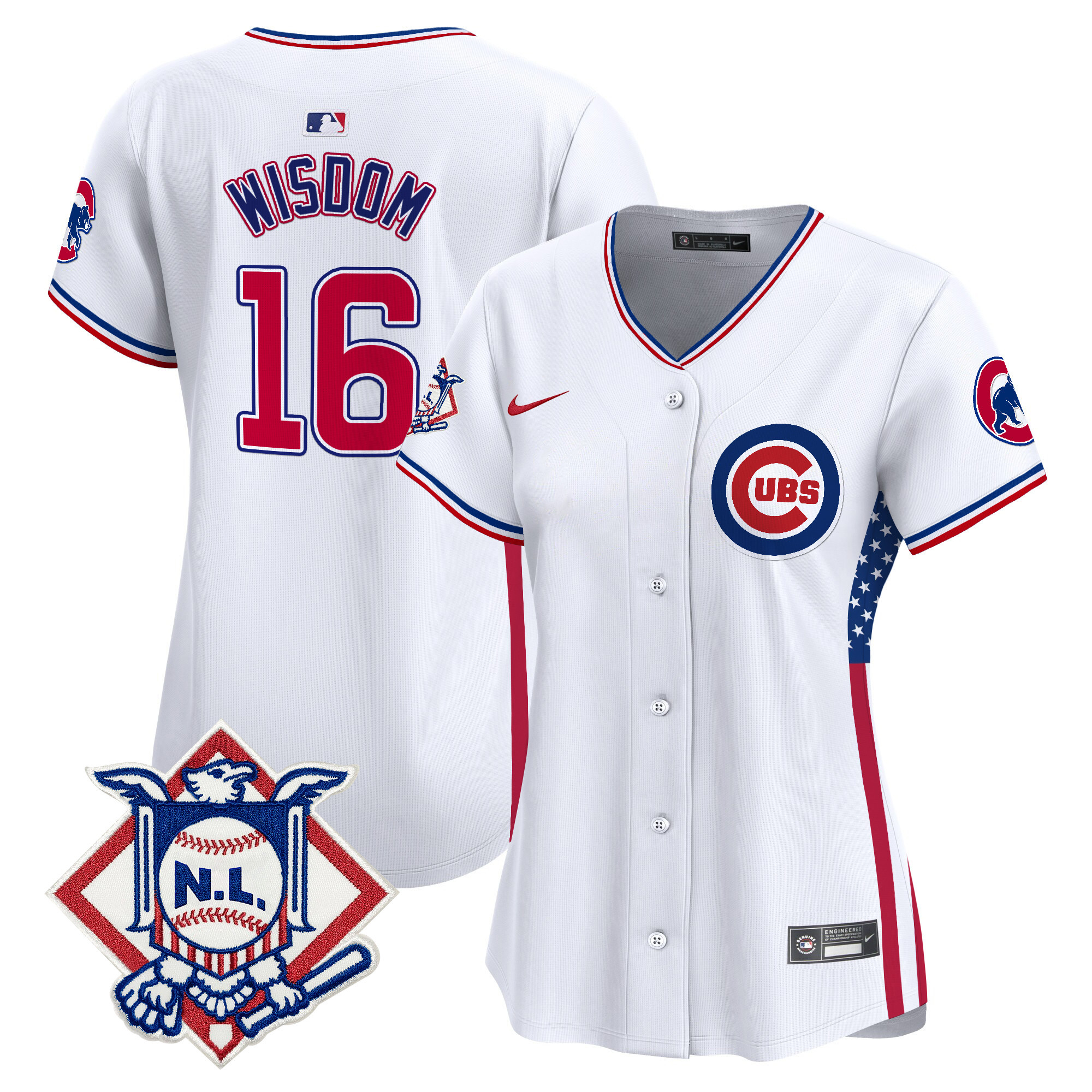 Women's Chicago Cubs 2024 Fourth of July Vapor Premier Limited Jersey V3 - All Stitched
