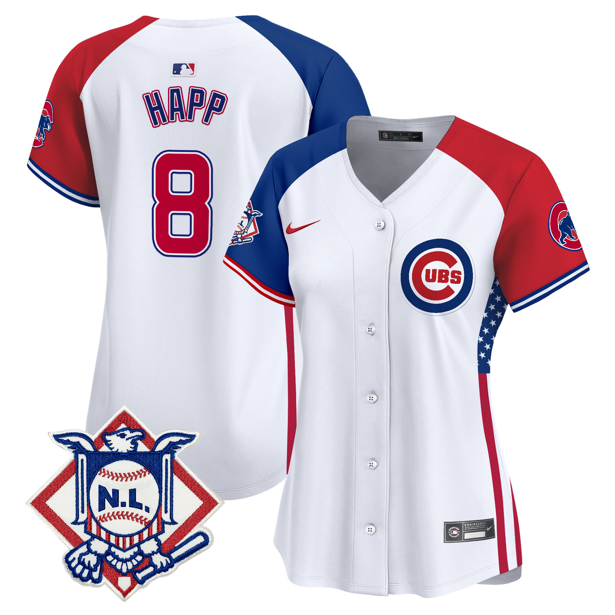 Women's Chicago Cubs 2024 Fourth of July Vapor Premier Limited Jersey V3 - All Stitched