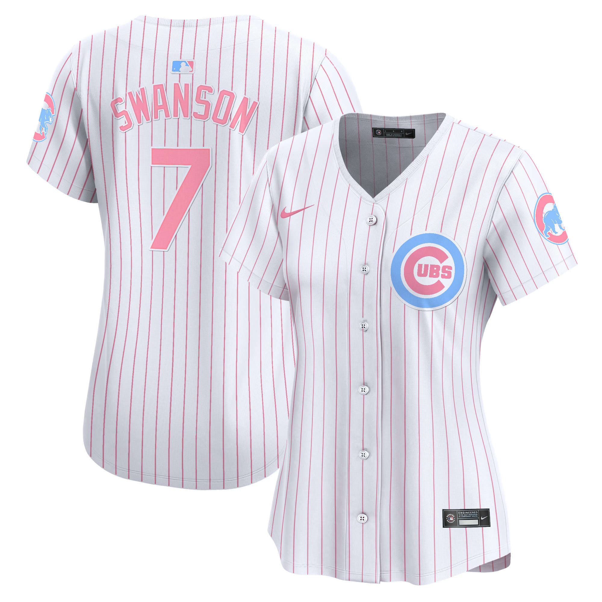 Women's Chicago Cubs Bubblegum Pink Vapor Premier Limited Jersey - All Stitched