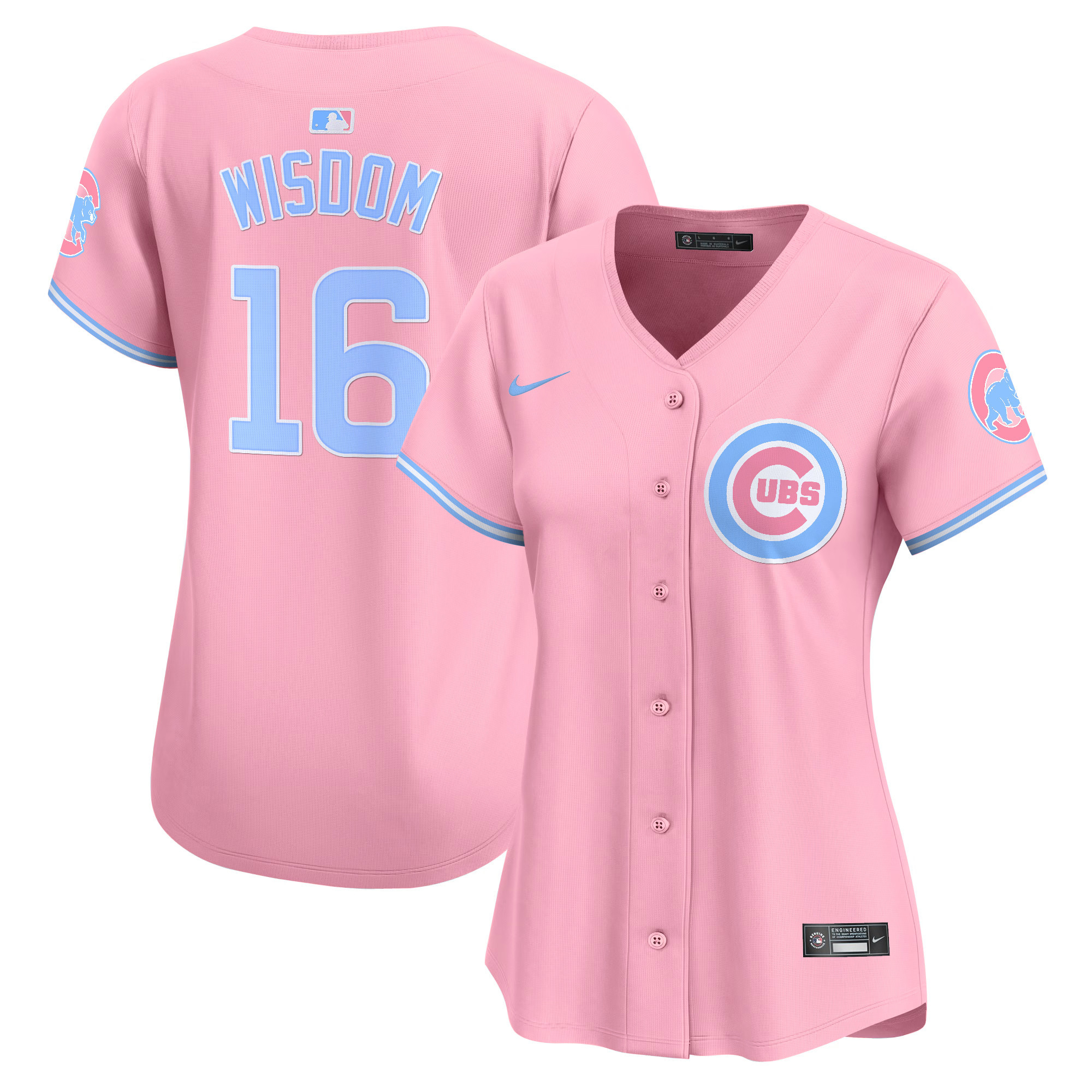 Women's Chicago Cubs Bubblegum Pink Vapor Premier Limited Jersey - All Stitched